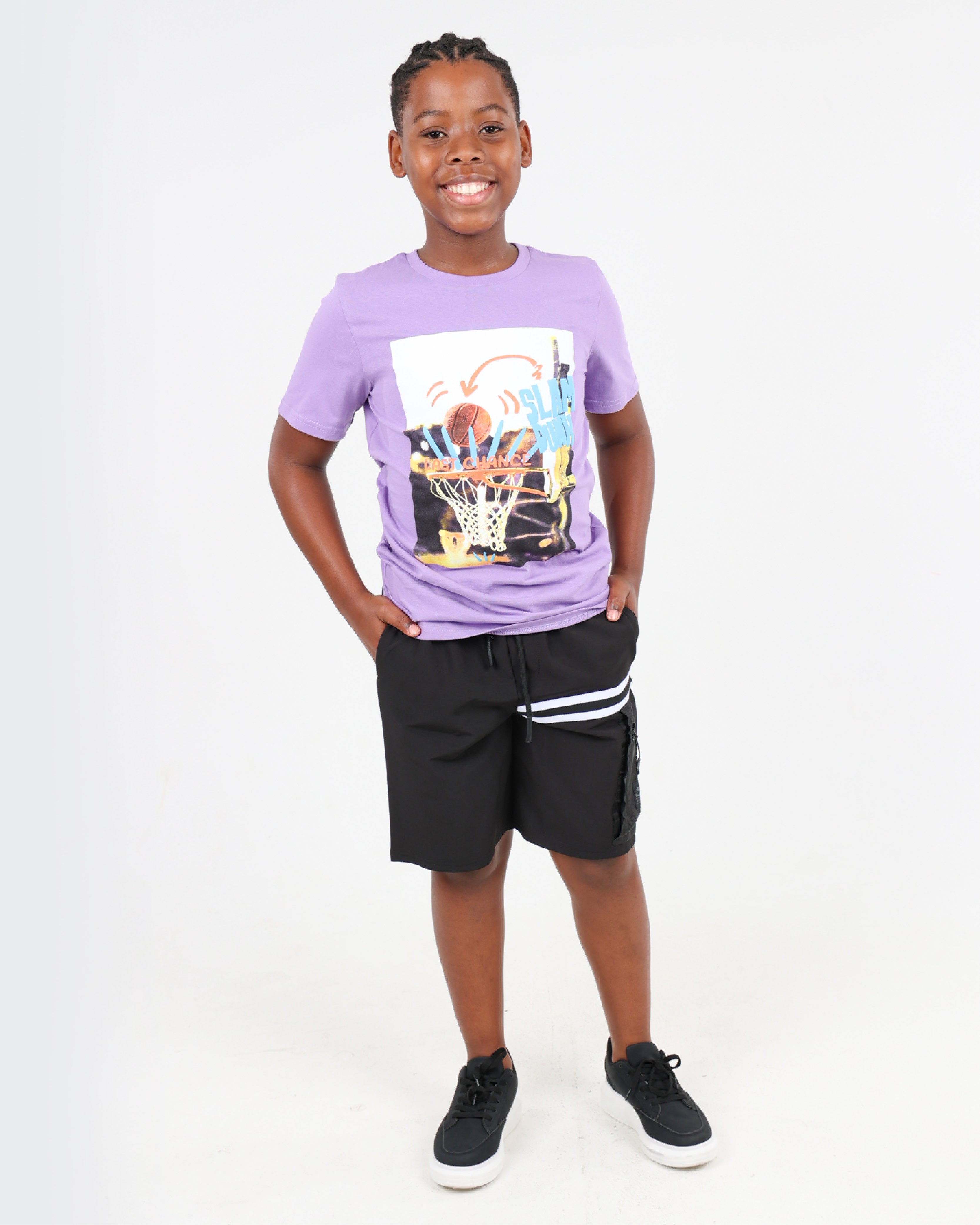 Short Sleeve Slam Dunk Graphic T-Shirt