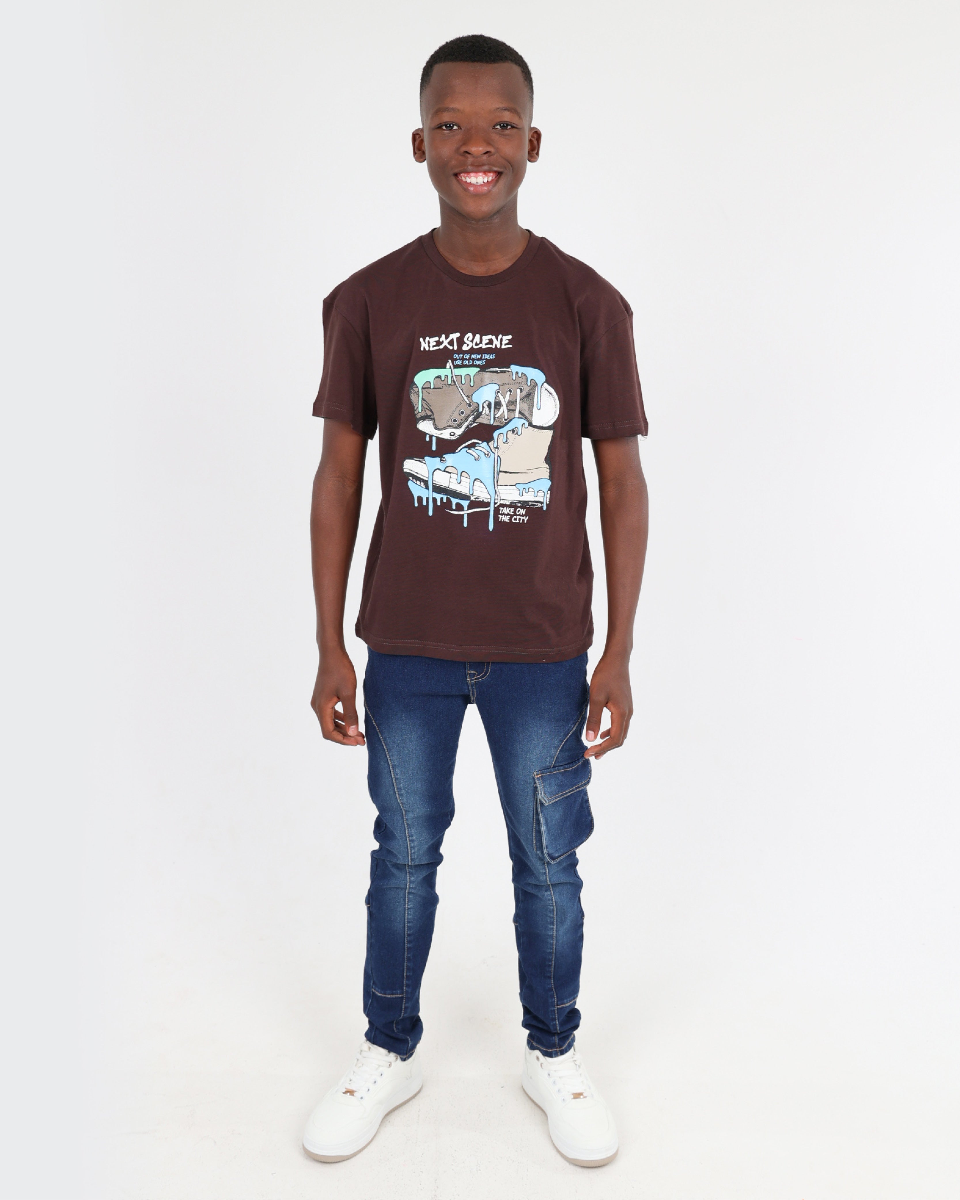 Boys Slim Fit Cargo Jeans