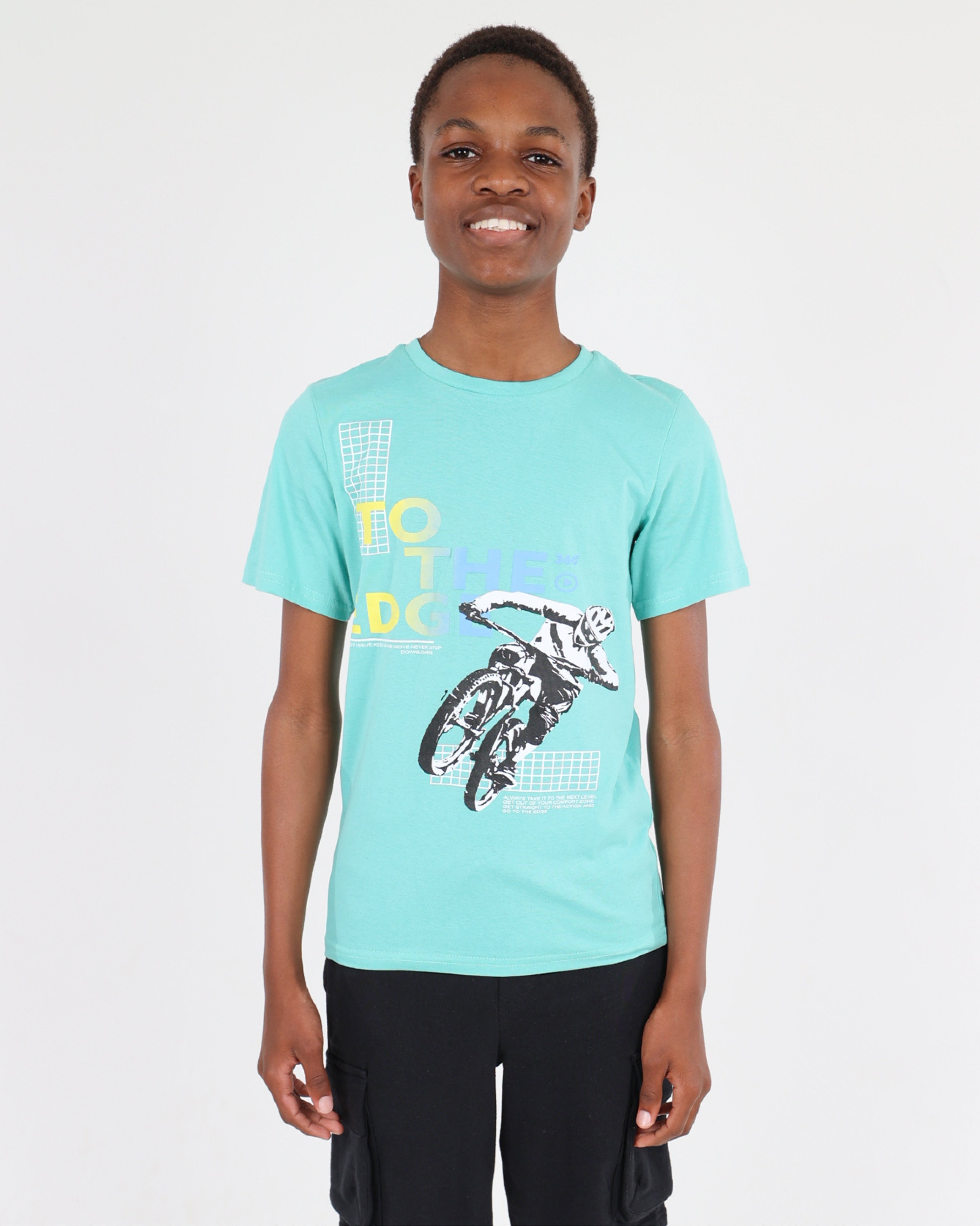 Big Boys Short Sleeve Dirt Bike Graphic T-Shirt