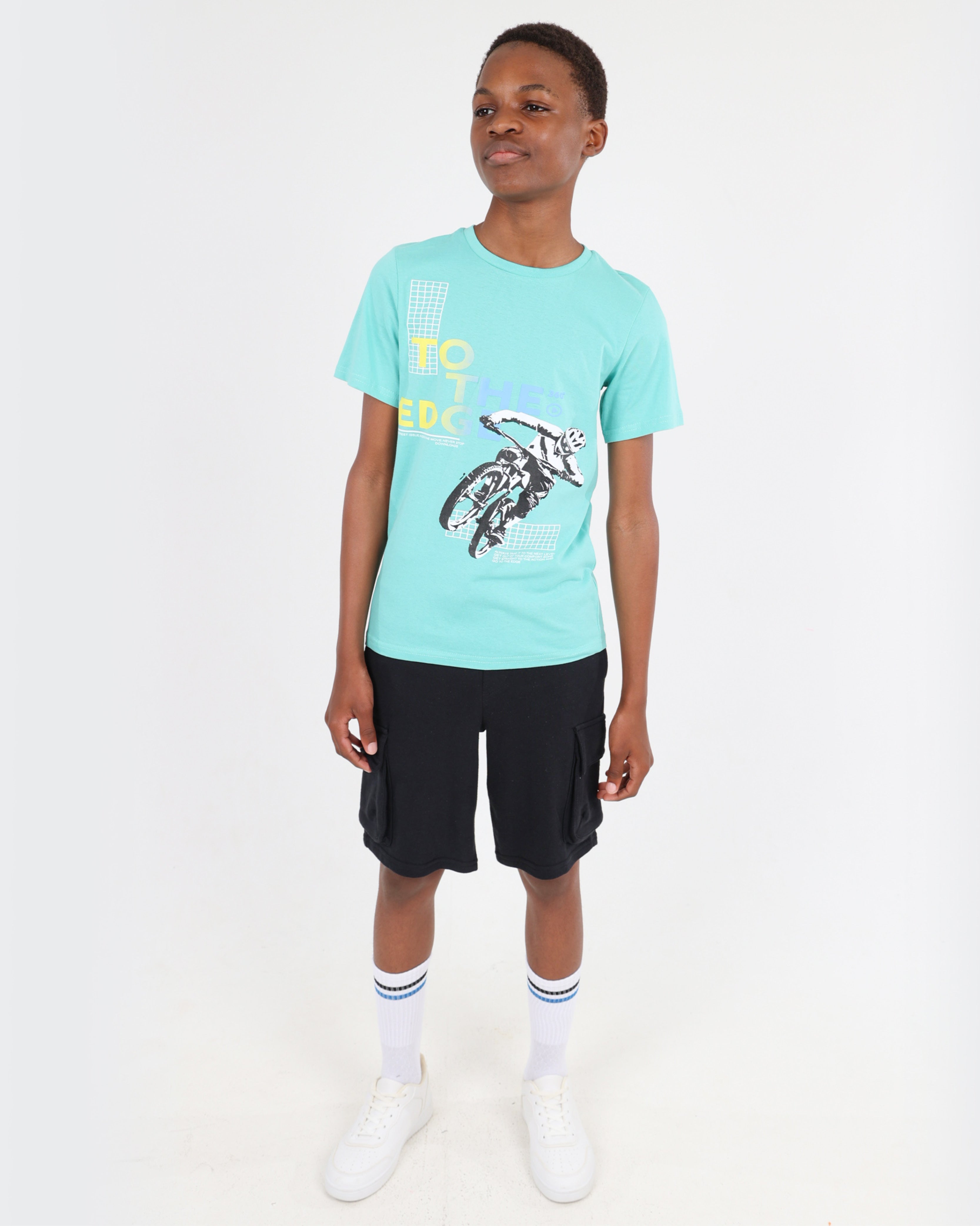 Big Boys Short Sleeve Dirt Bike Graphic T-Shirt