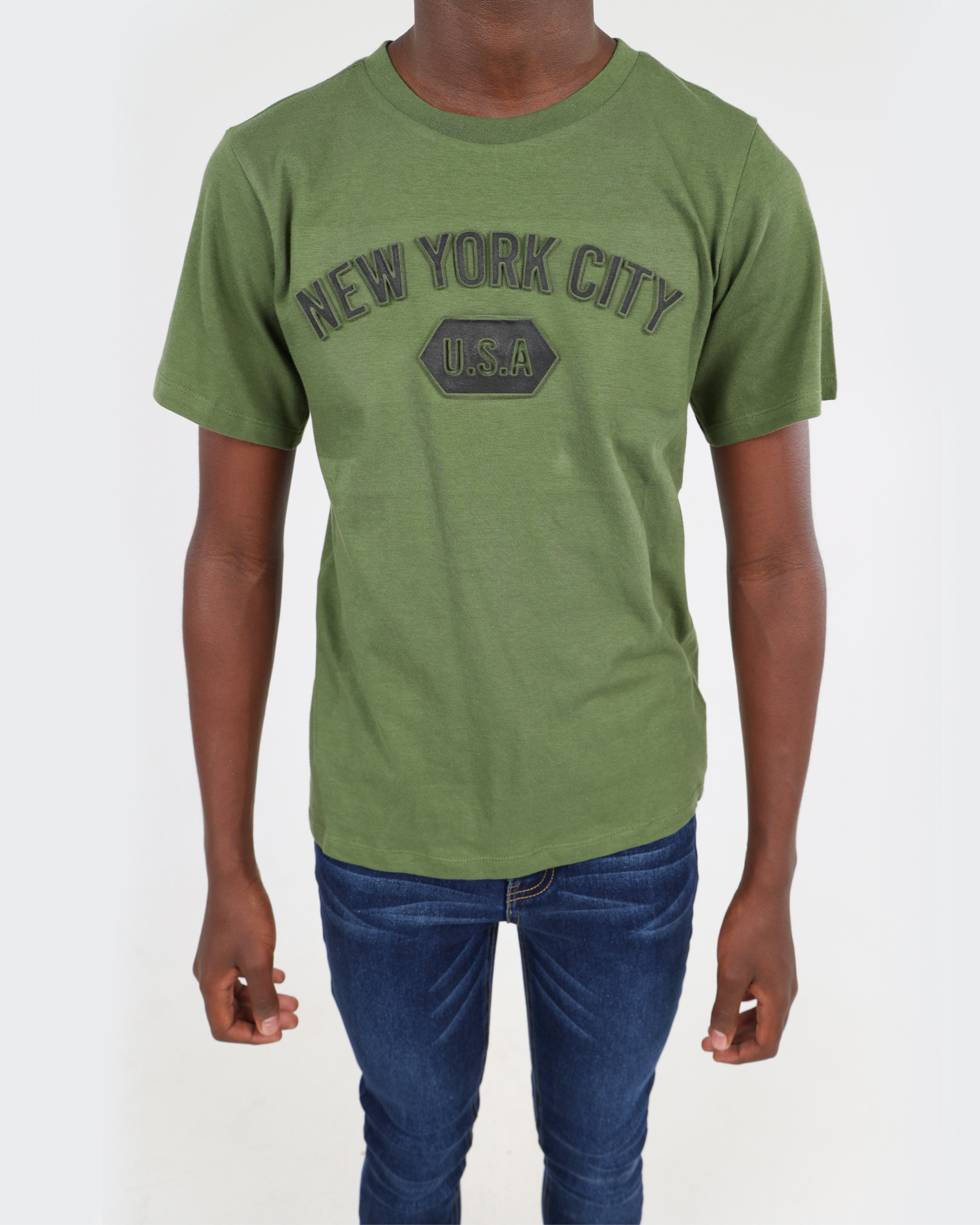 Big Boys Embossed NYC Short Sleeve T-Shirt