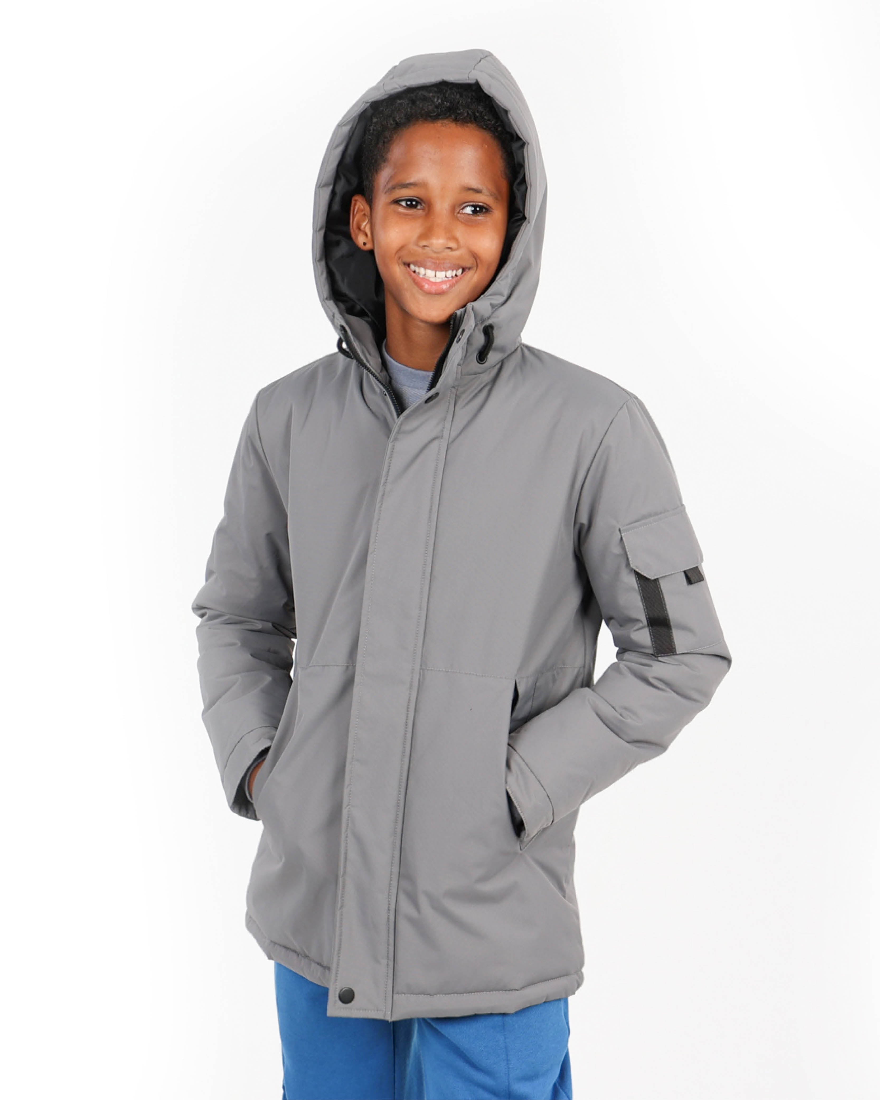 Longer Length Hooded Utility Jacket