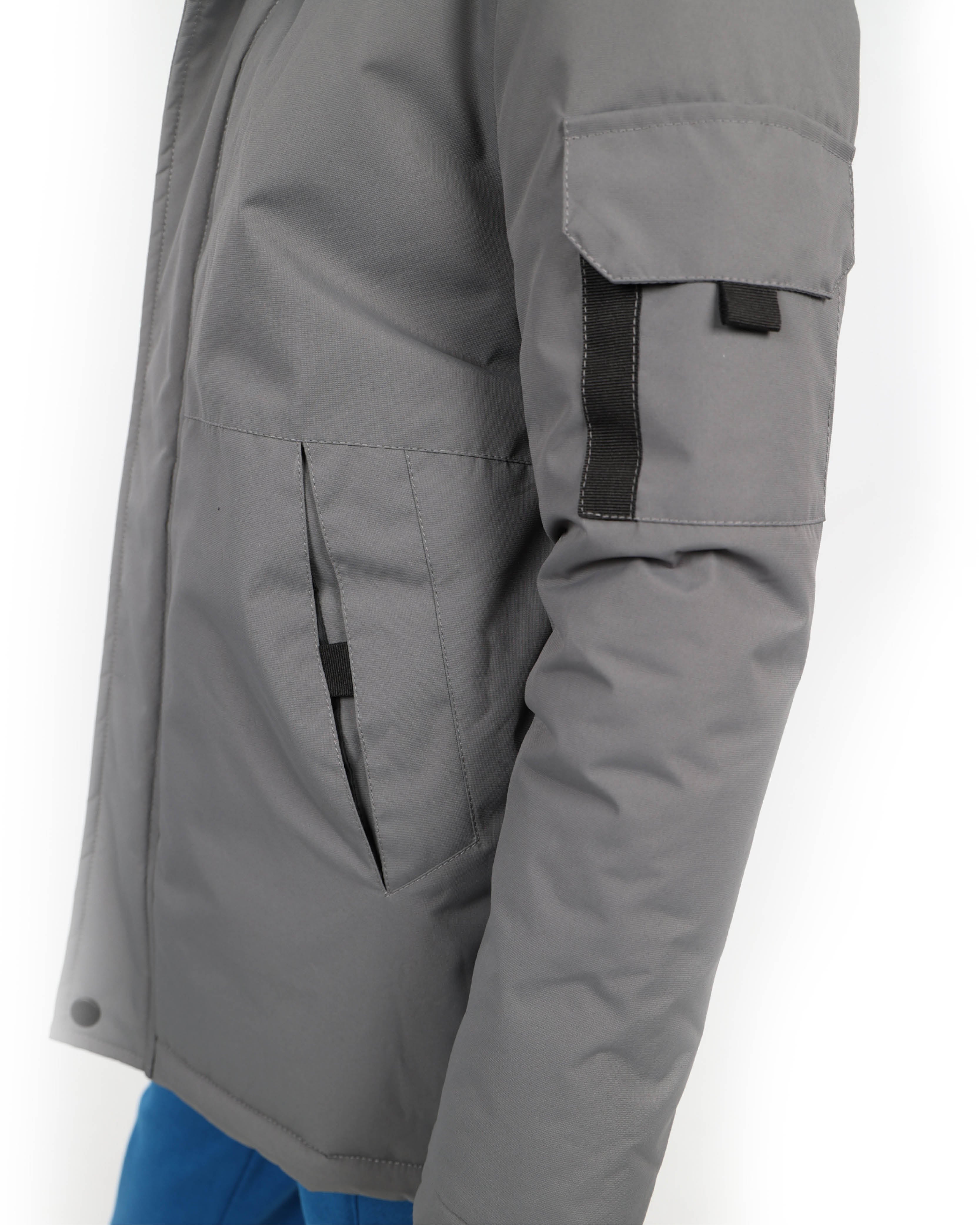 Longer Length Hooded Utility Jacket
