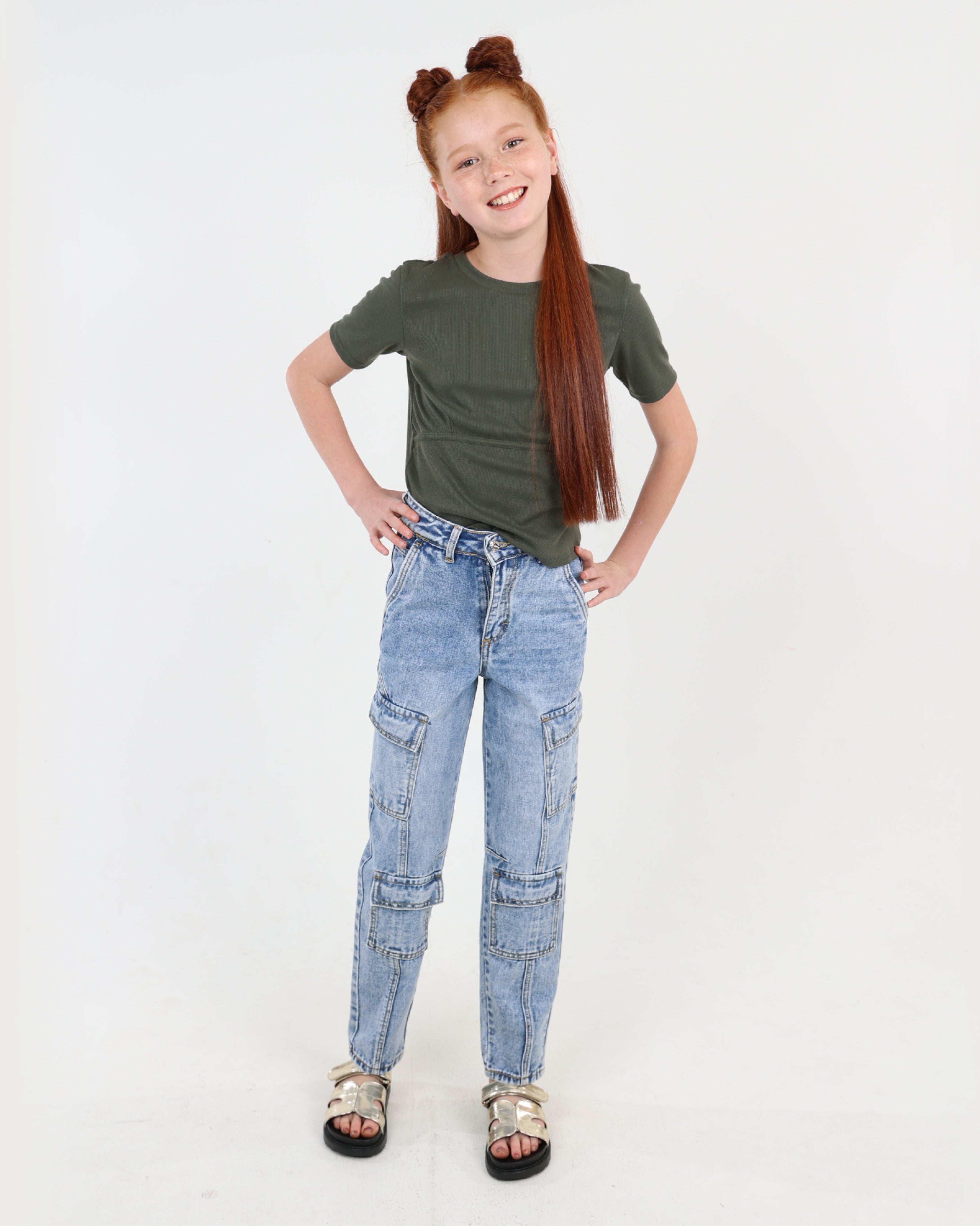 Light Blue Cargo Jeans