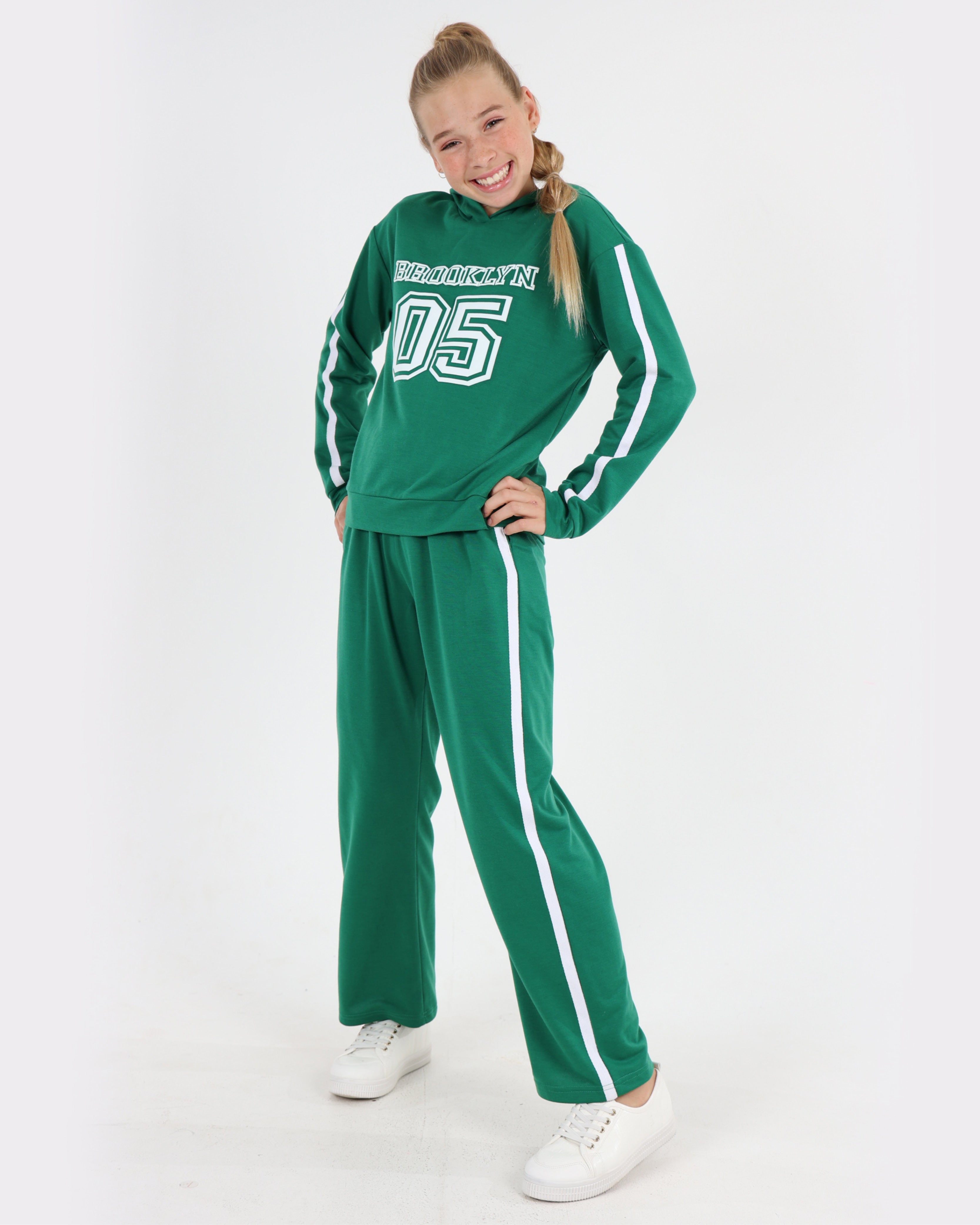 Wide Leg Side Tape Detail Active Pants