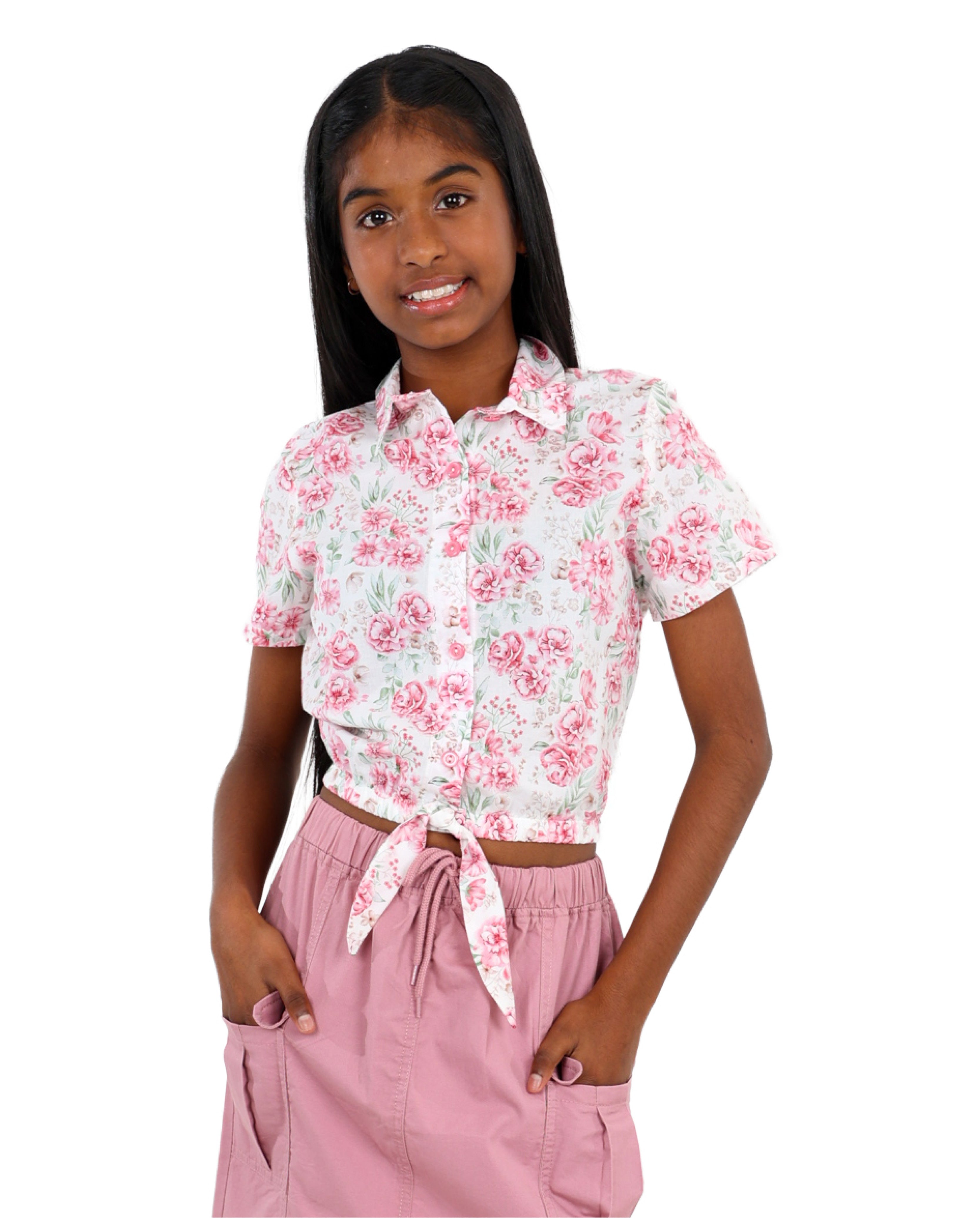 Short Sleeve Floral Print Shirt
