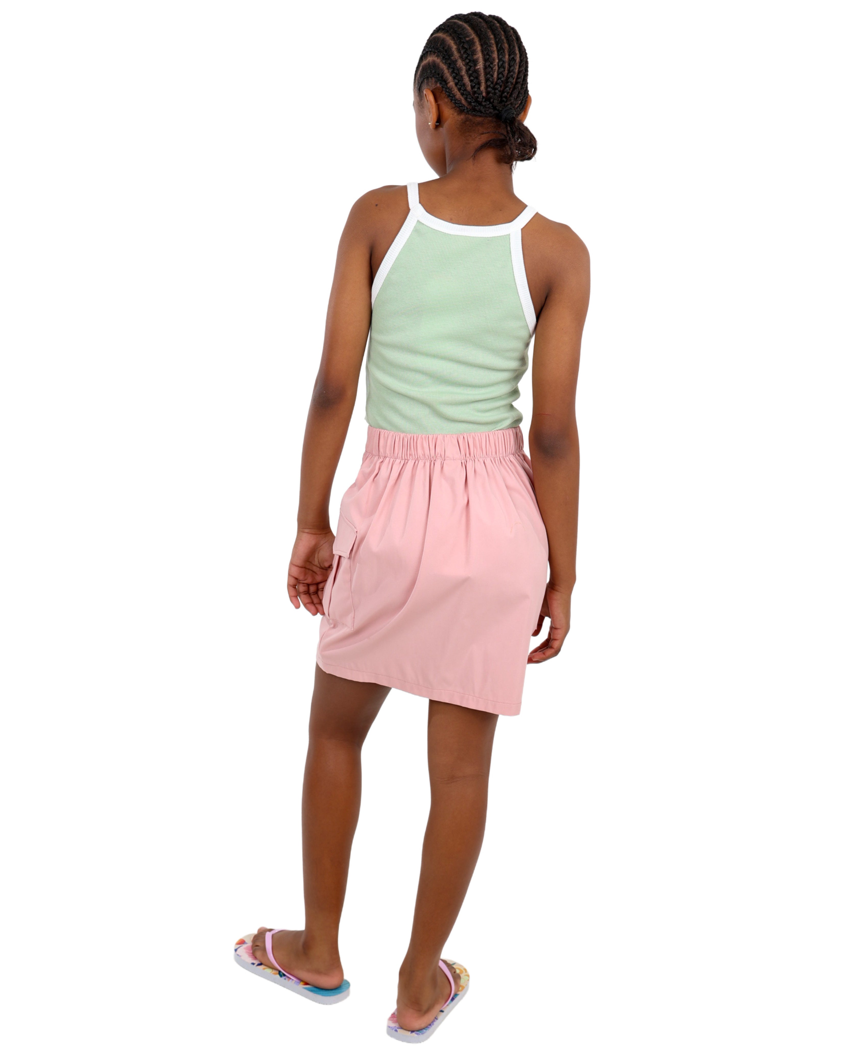 Twill Cargo Mini Skirt