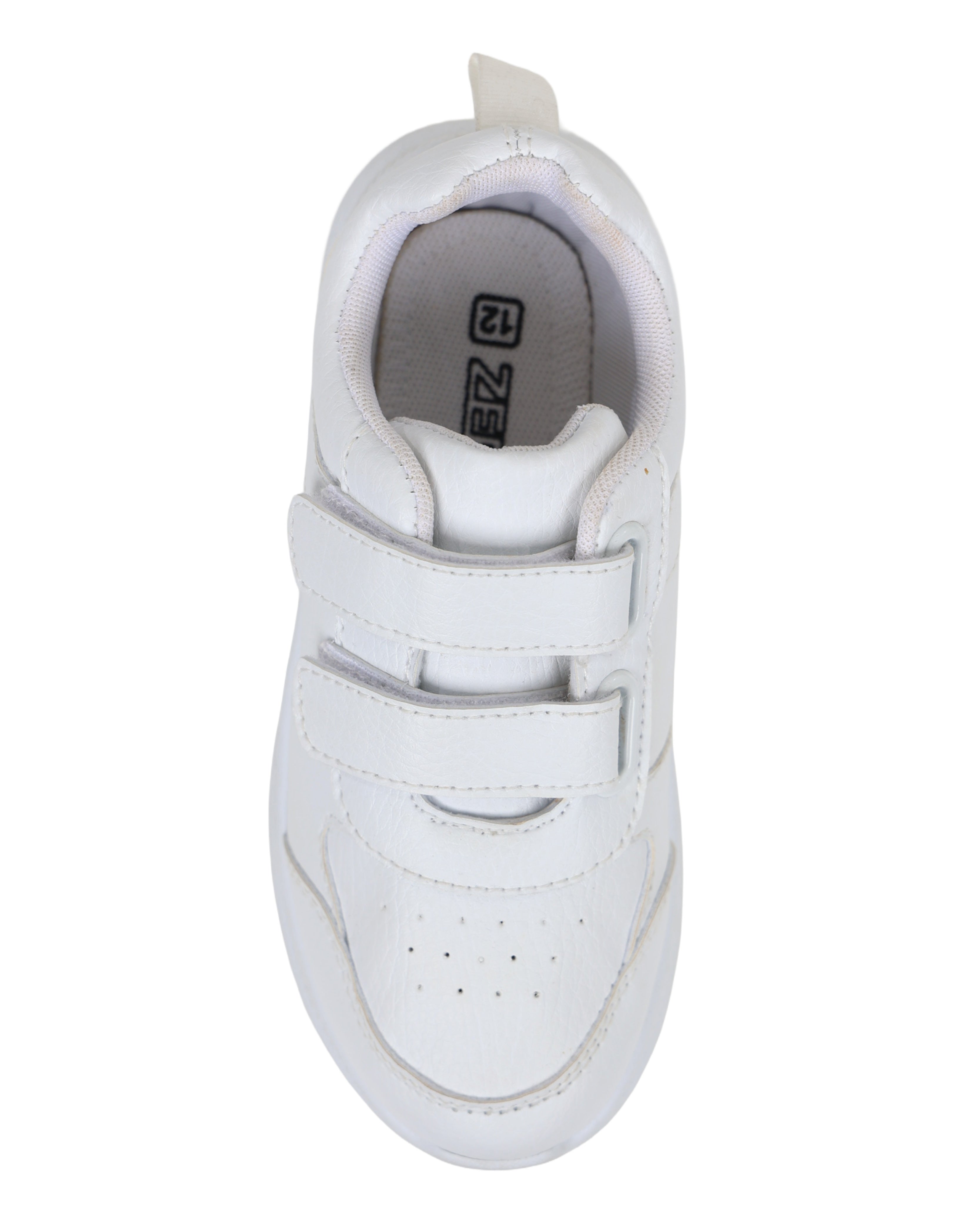 Boys Basic White Velcro Trainers