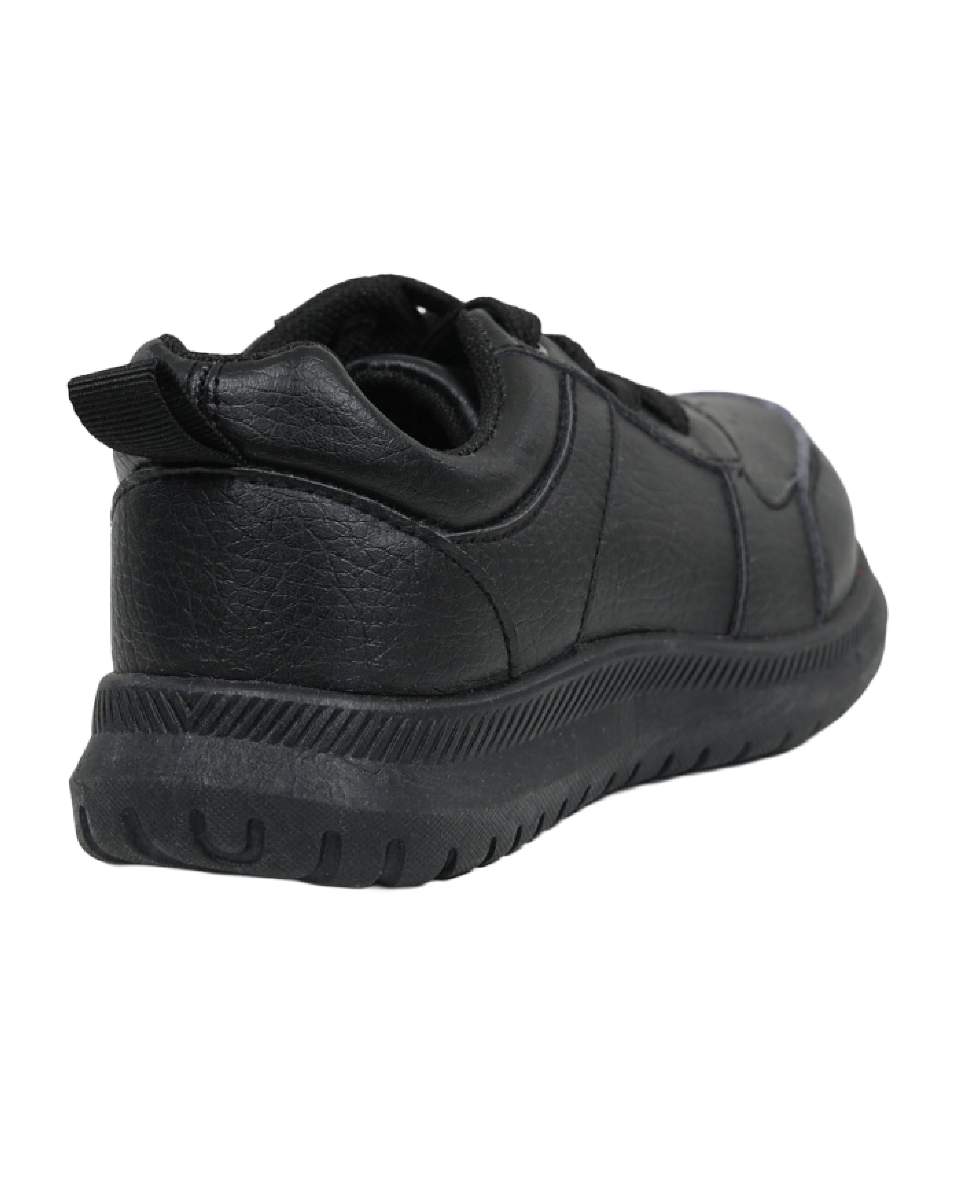 Boys Black Lace Up Trainers