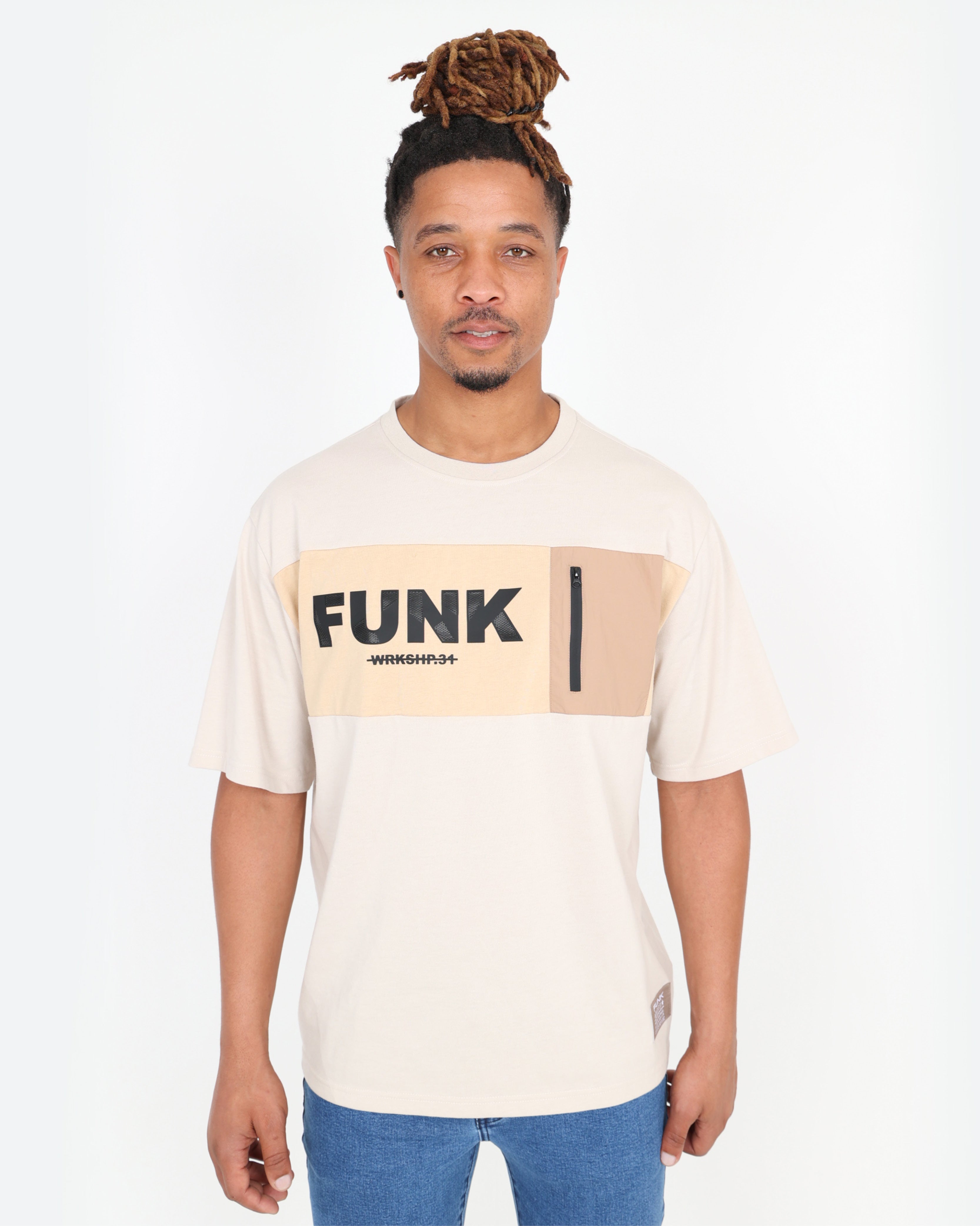 Funk Utility Zipped Stone T-Shirt
