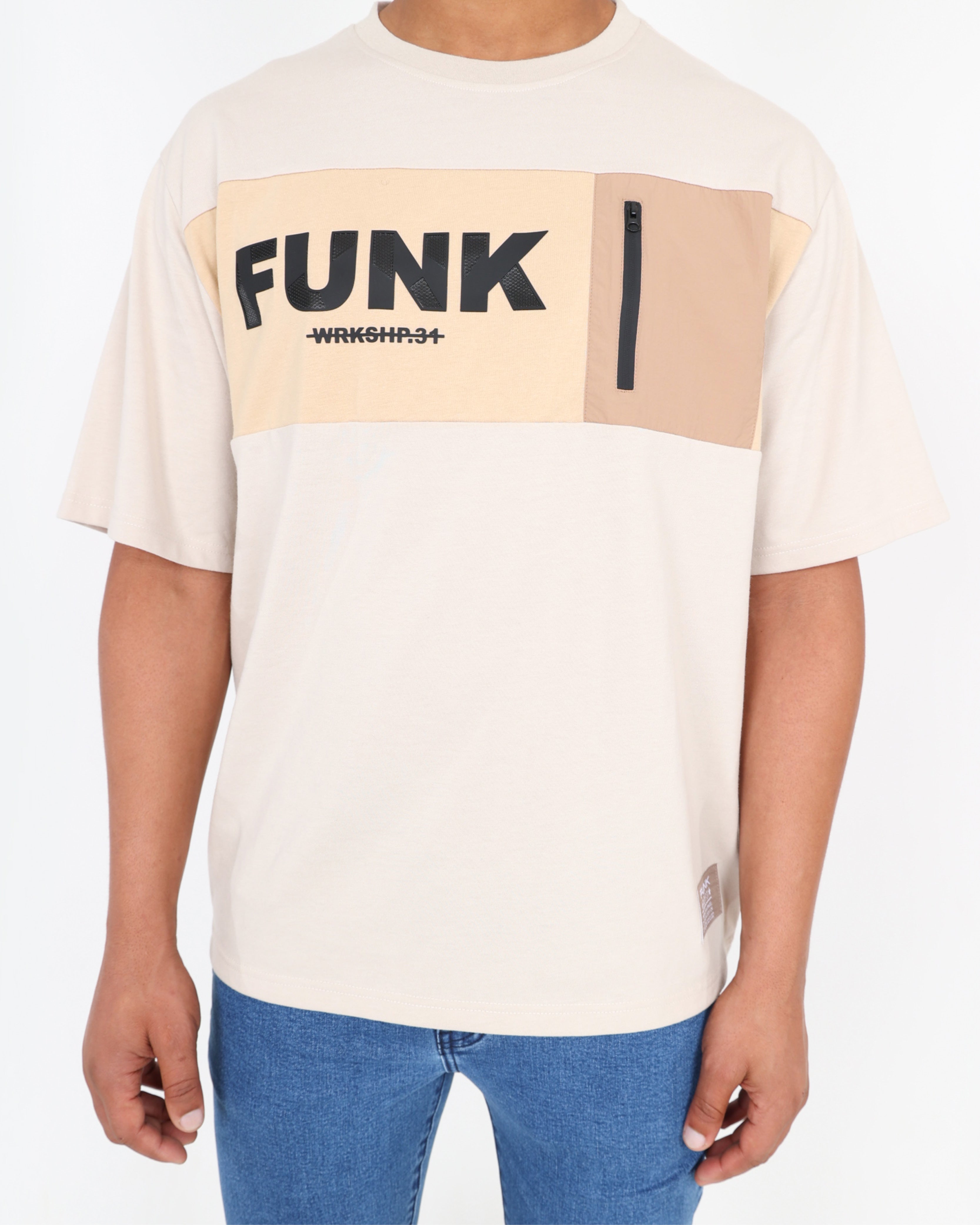 Funk Utility Zipped Stone T-Shirt
