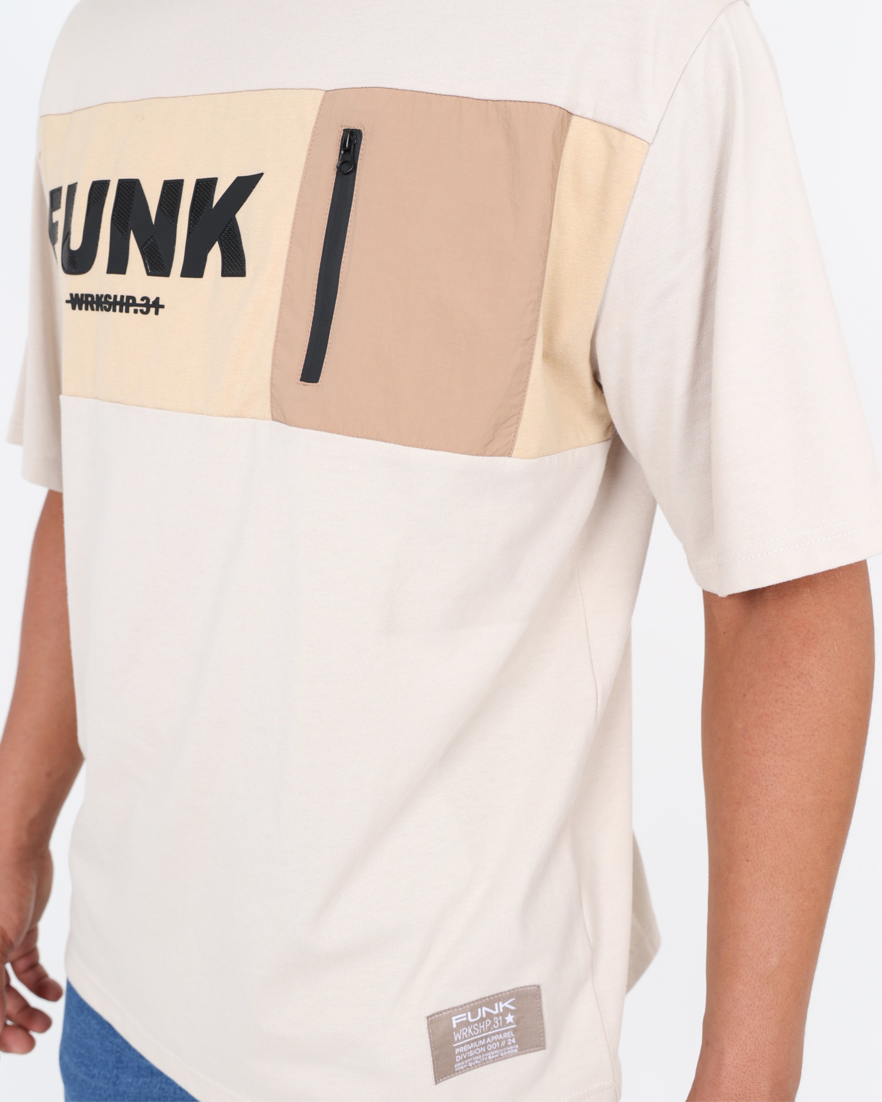 Funk Utility Zipped Stone T-Shirt