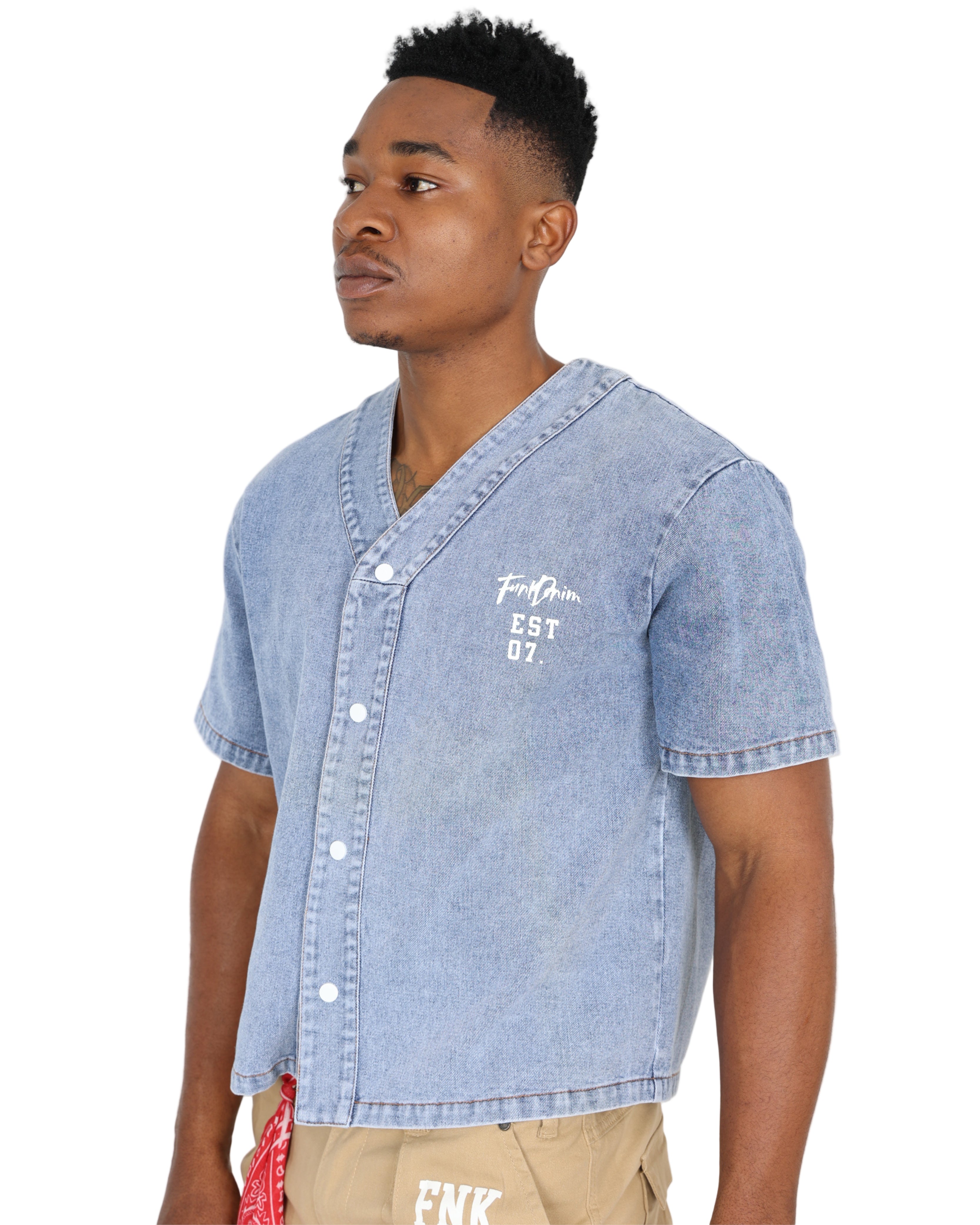 Funk Indigo Denim Baseball Shirt