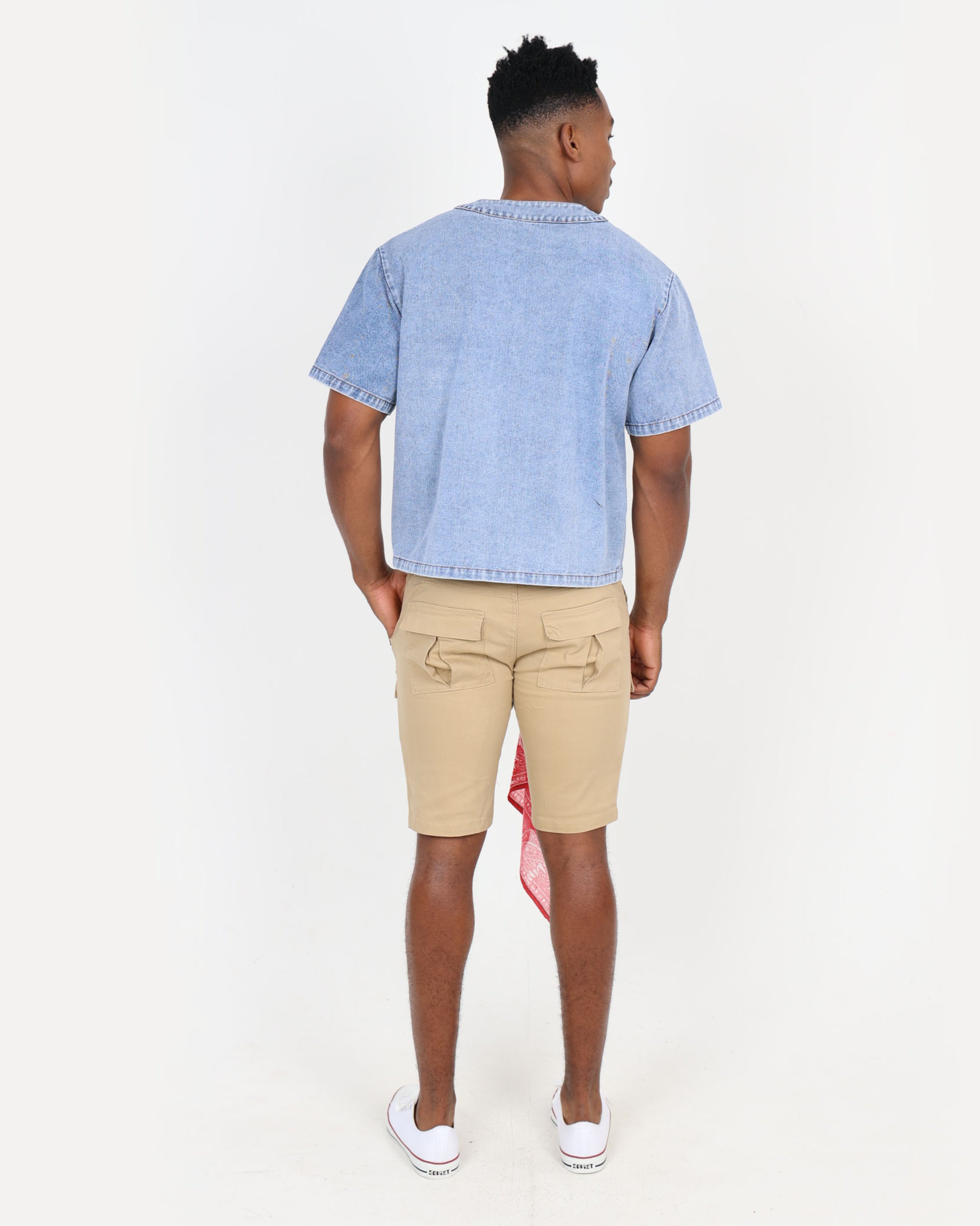 Funk Utility Denim Statement Shorts
