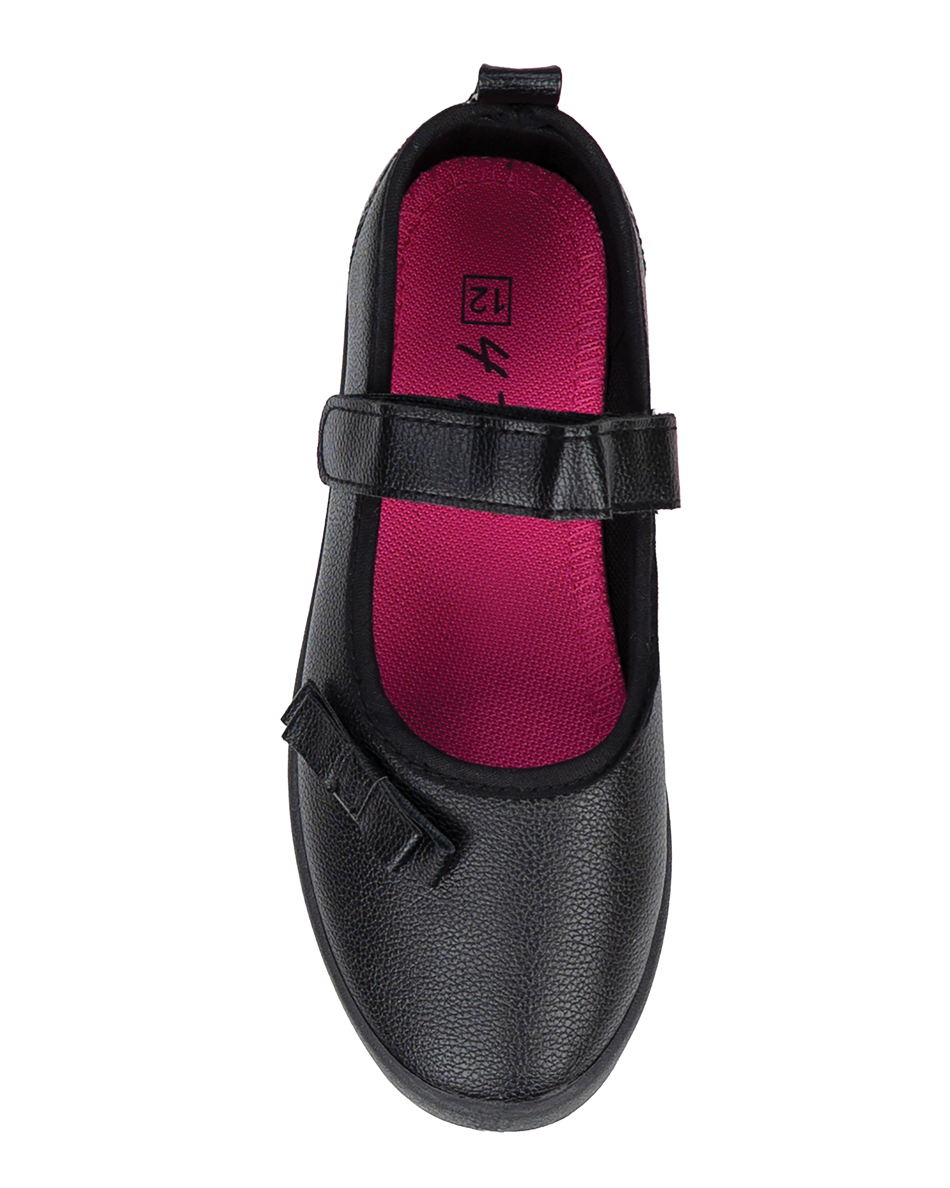 Girls Pebble PU Bow Detail Pumps