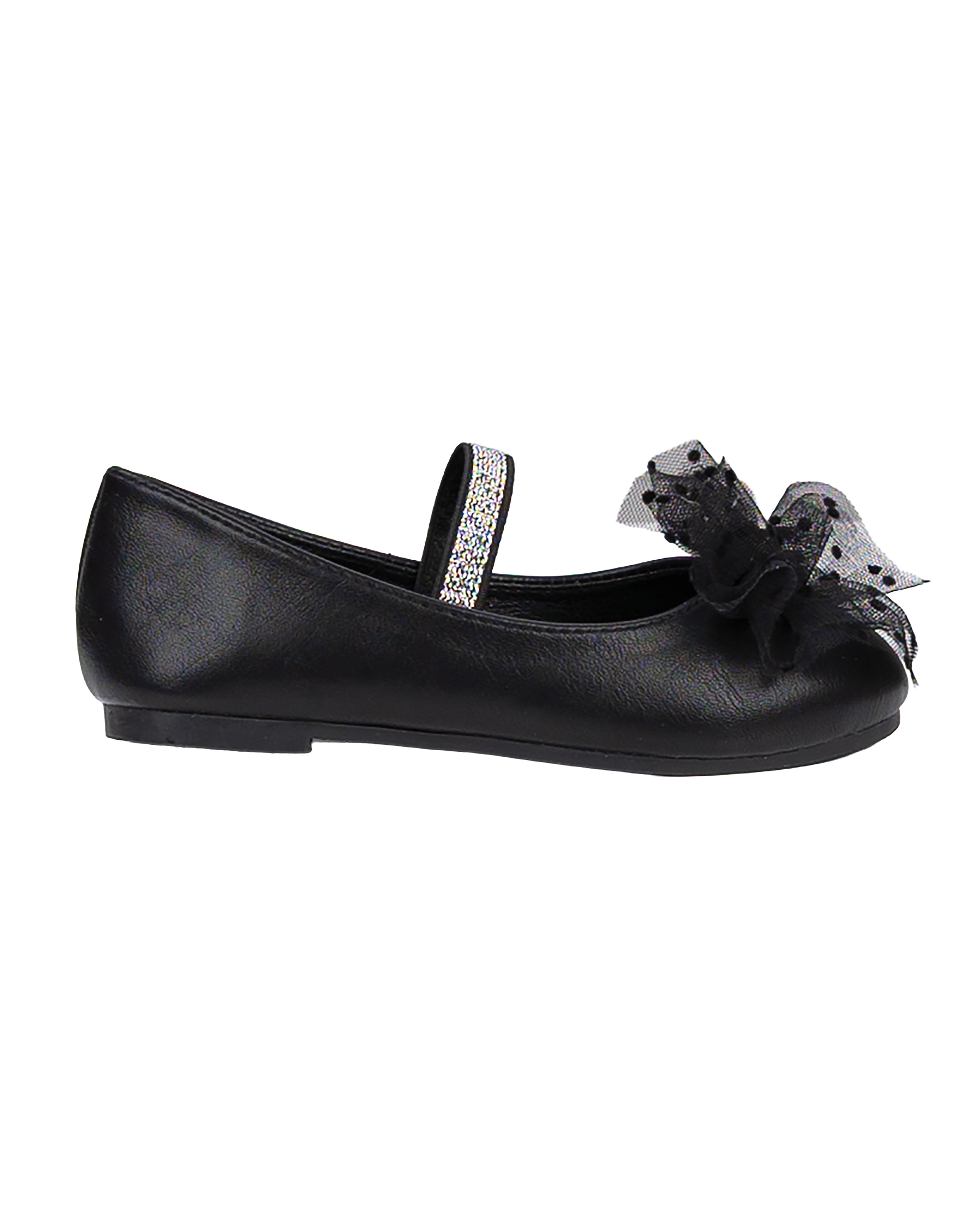 Girls Lurex Bow Detail Occasion Pumps