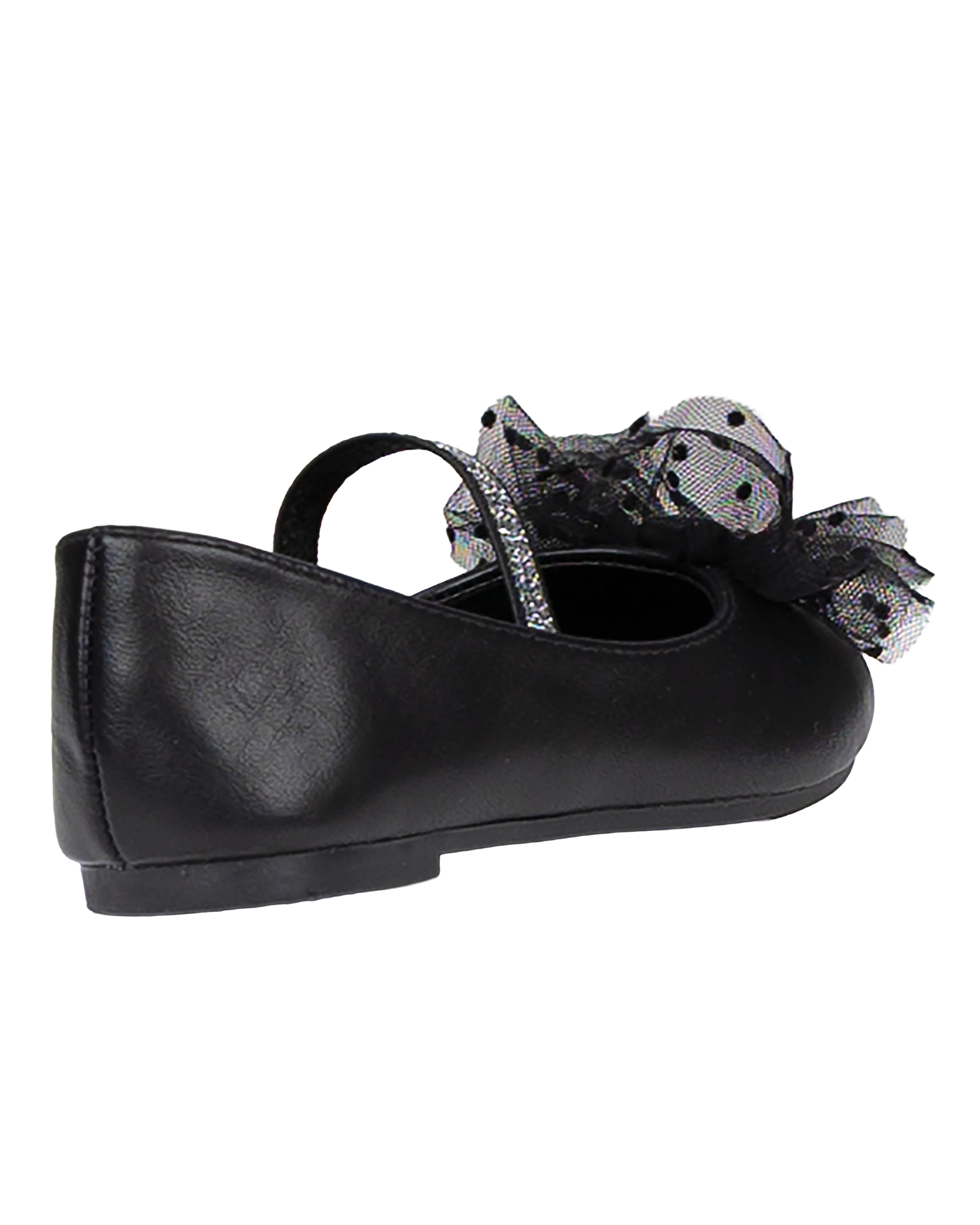 Girls Lurex Bow Detail Occasion Pumps