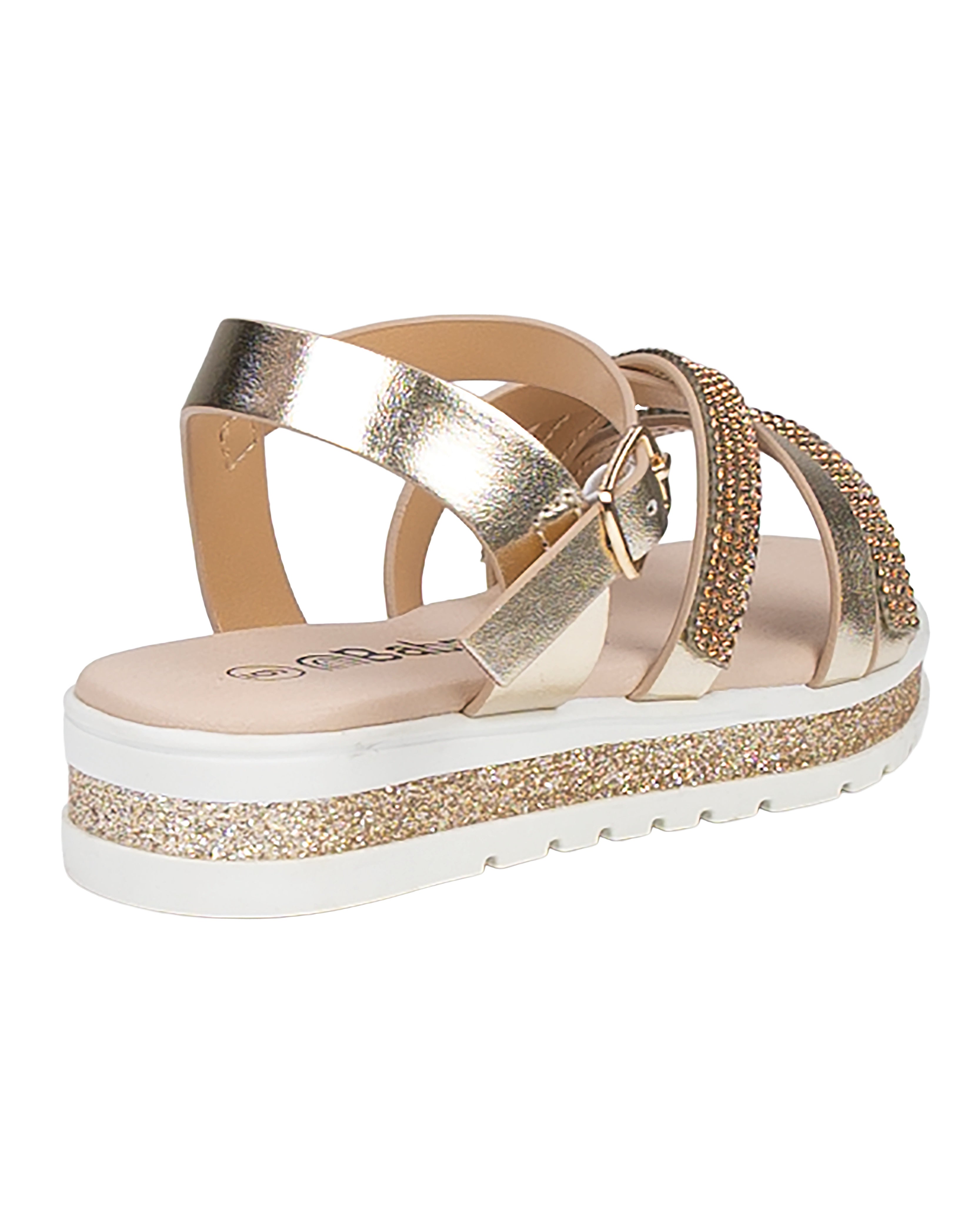 Girls Embellished Strap Comfort Sandals