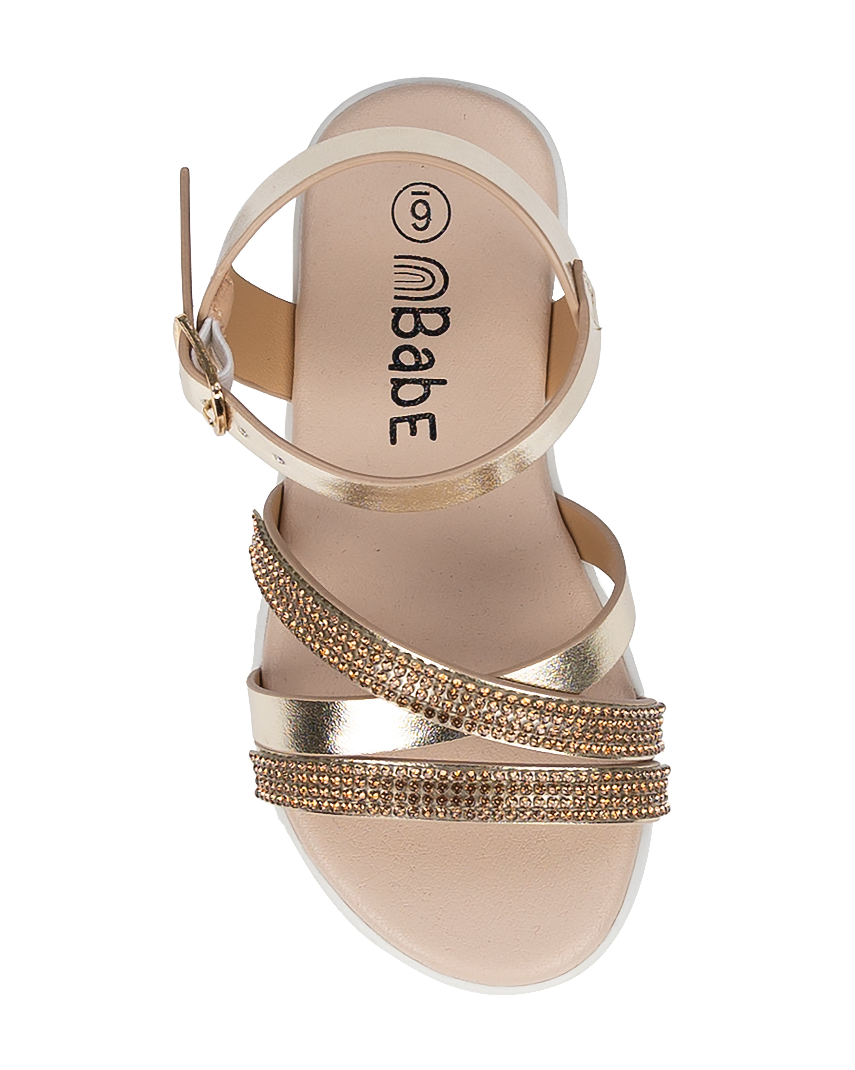 Girls Embellished Strap Comfort Sandals