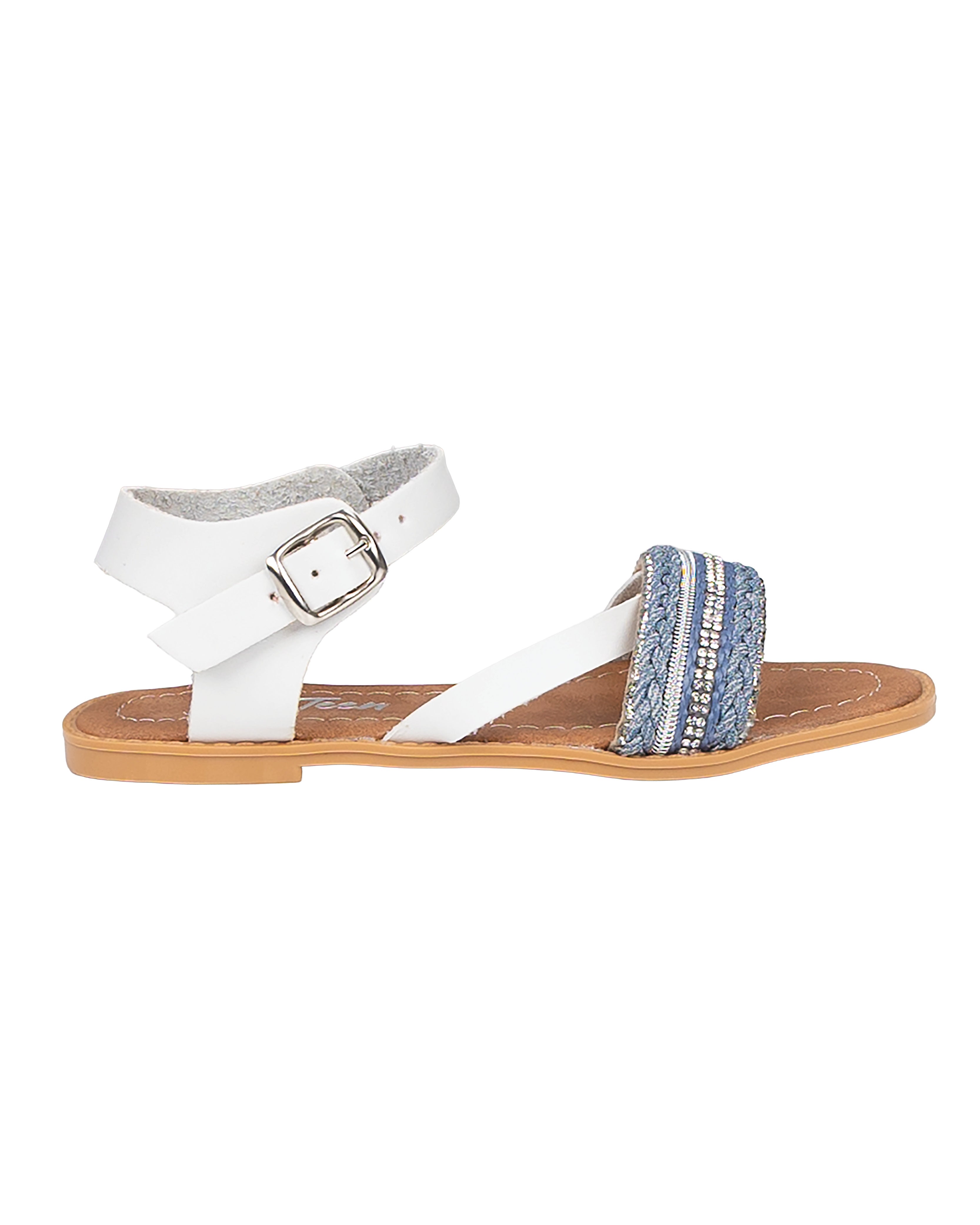 Girls Embellished Asymmetrical Ankle Strap Sandal