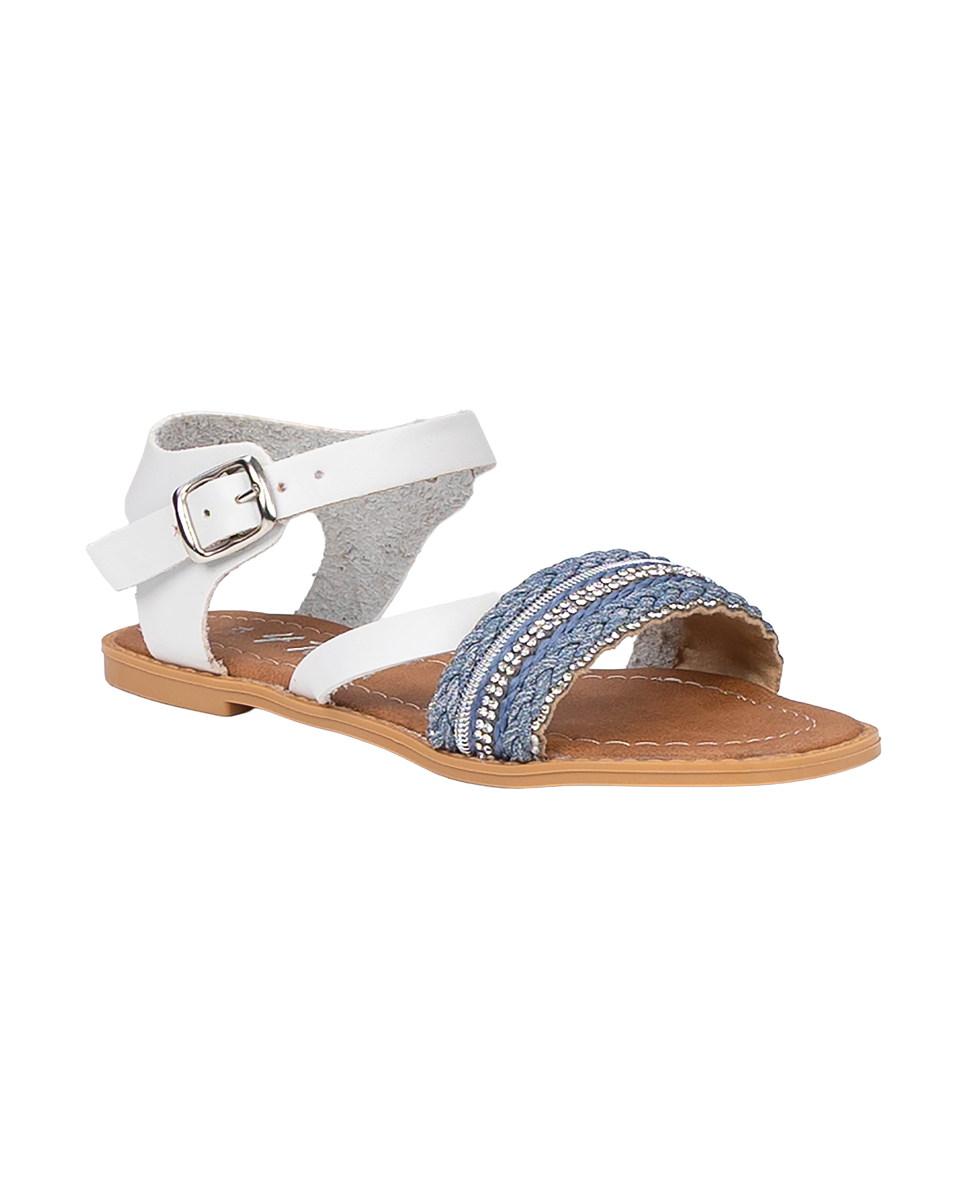 Girls Embellished Asymmetrical Ankle Strap Sandal
