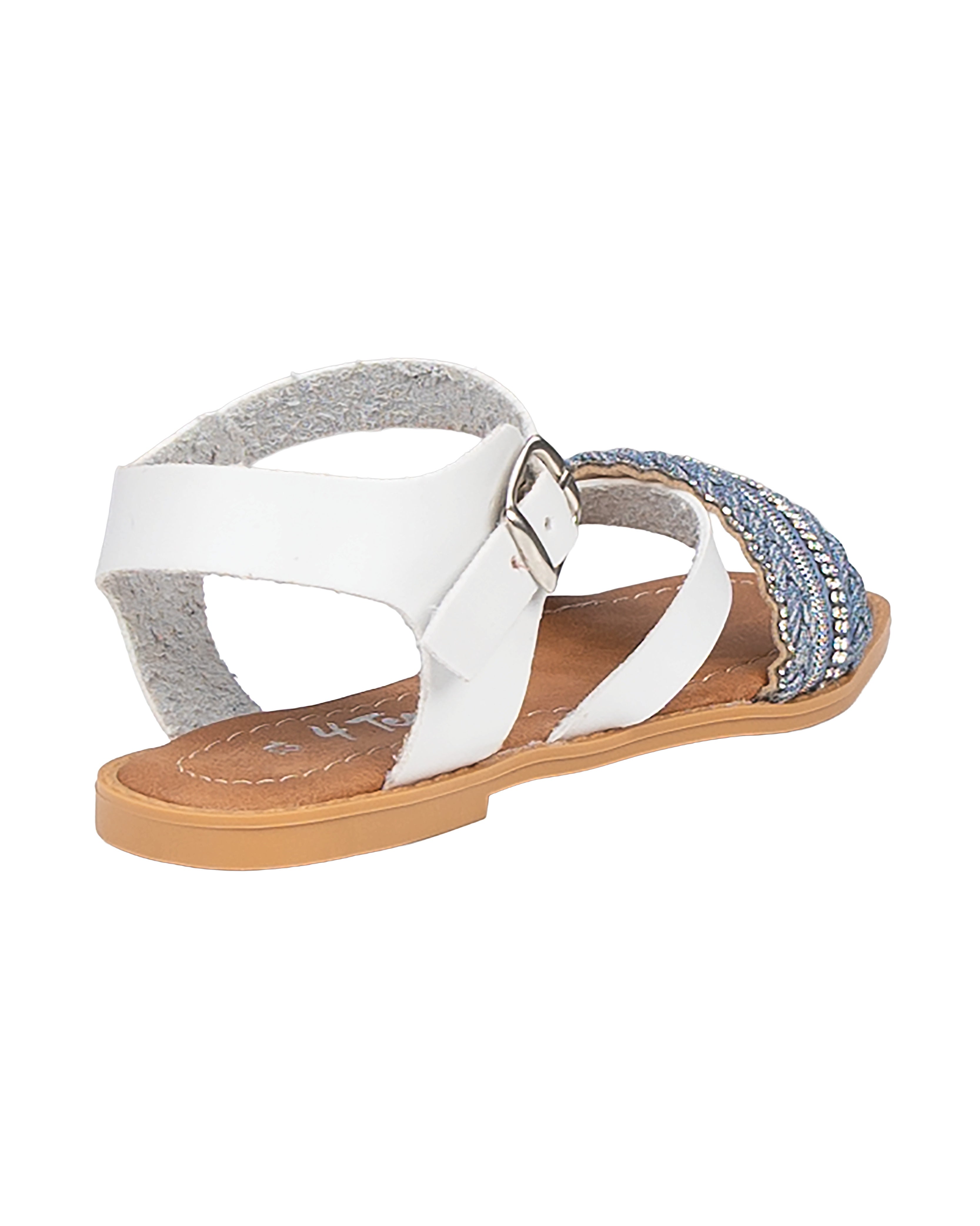 Girls Embellished Asymmetrical Ankle Strap Sandal