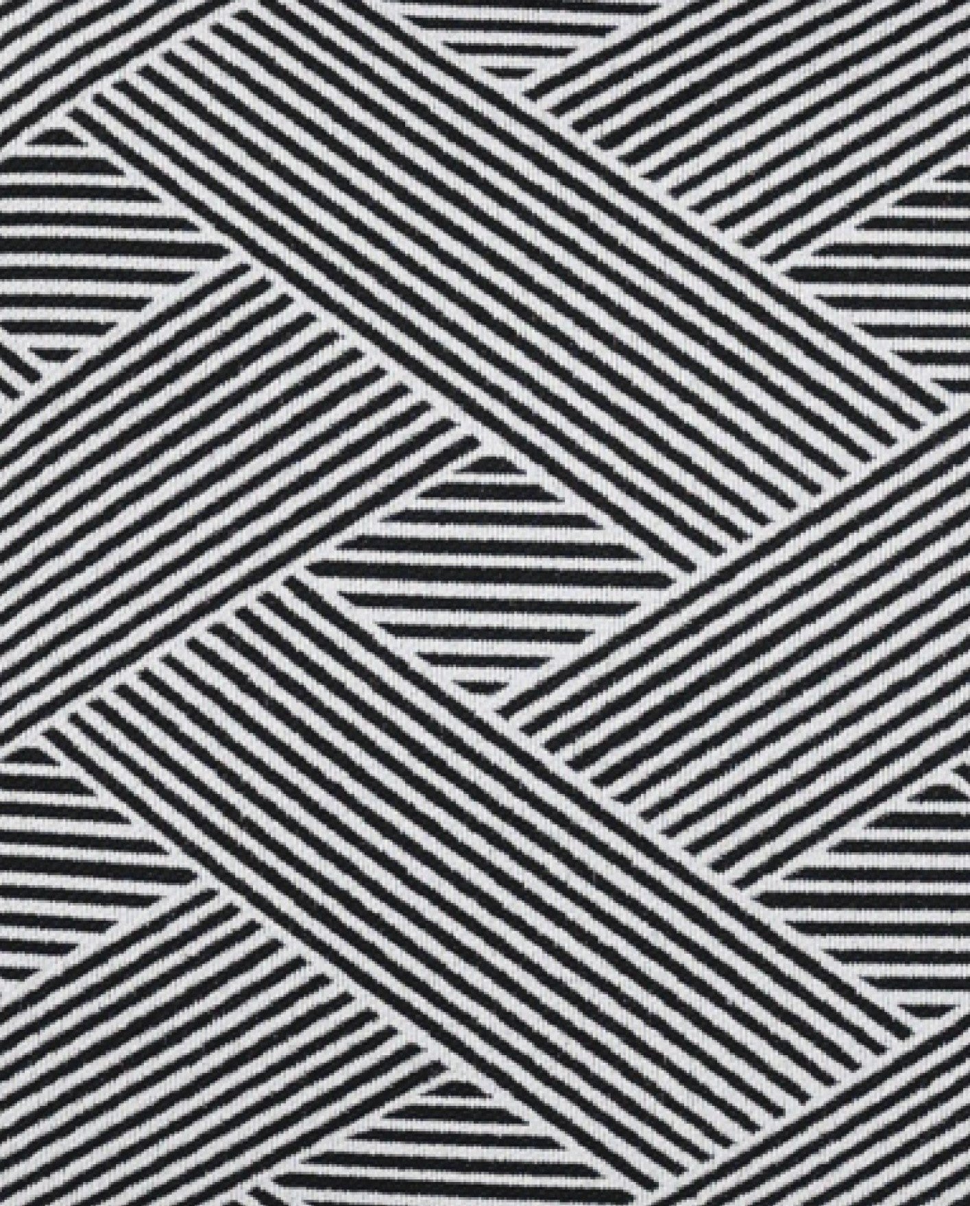 Black Mantra Patterned Striped Cushion