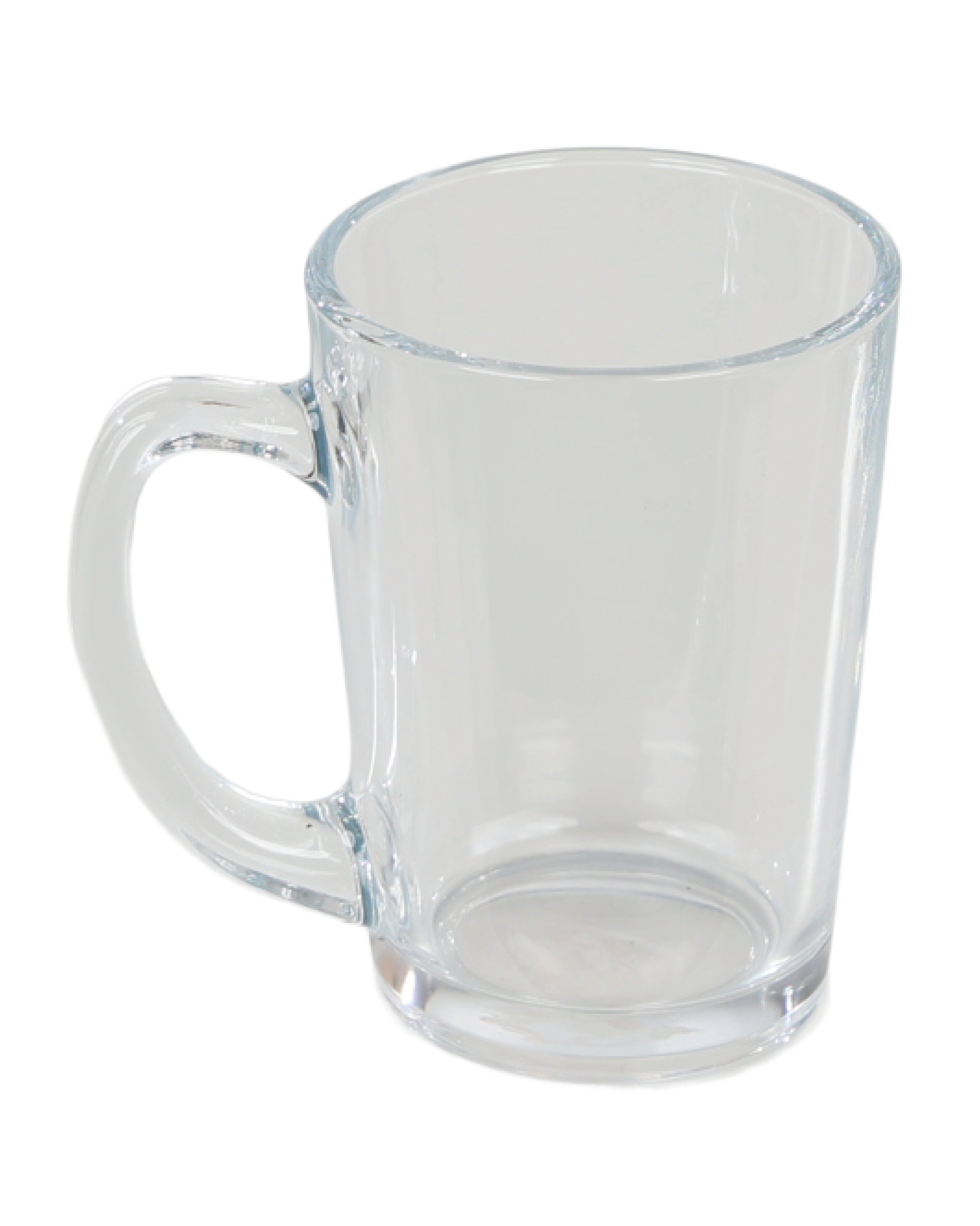Clear Glass Tapered Tall Coffee Mug