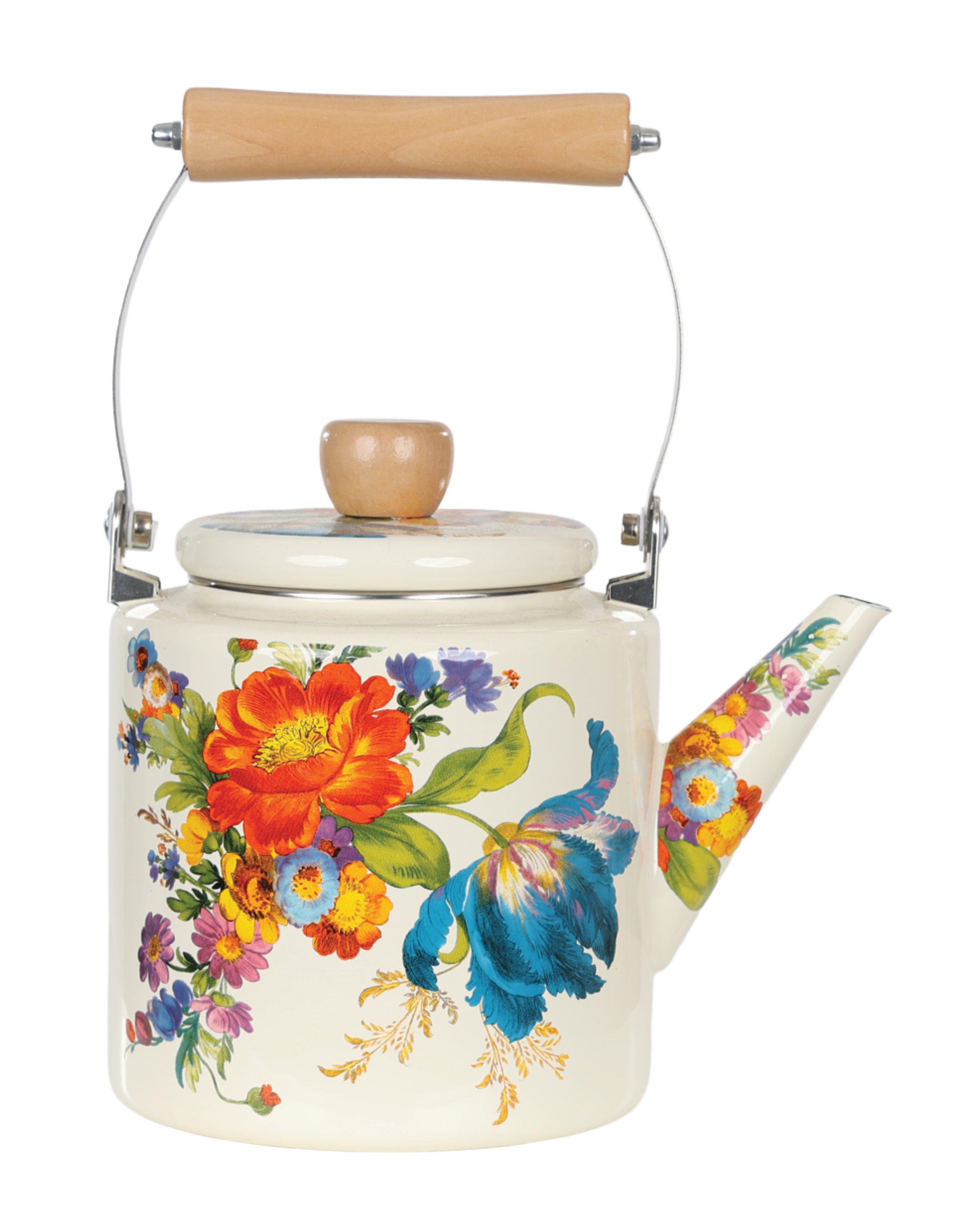 Retro Floral 2L Stove Top Kettle