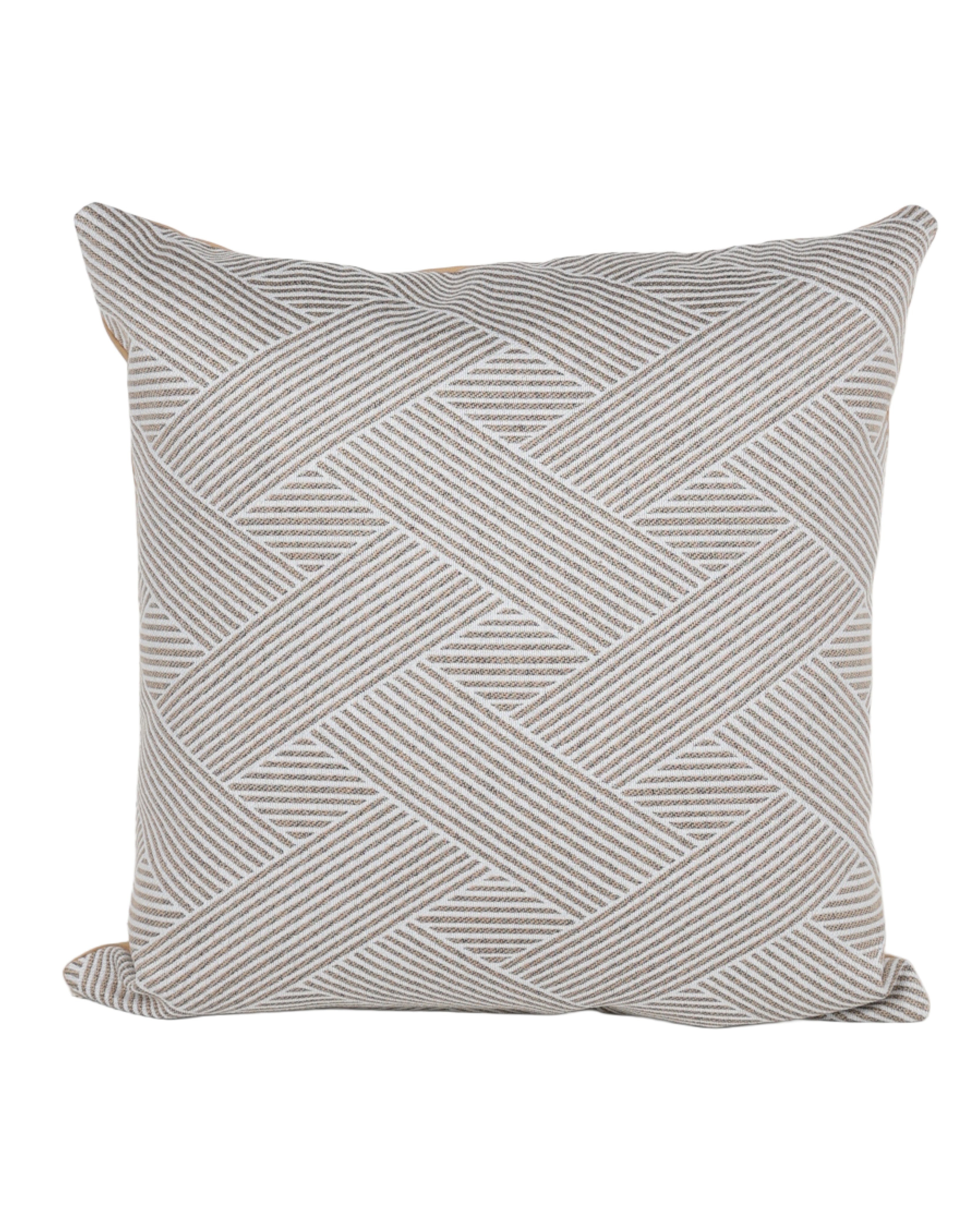 Natural Mantra Patterned Striped Cushion