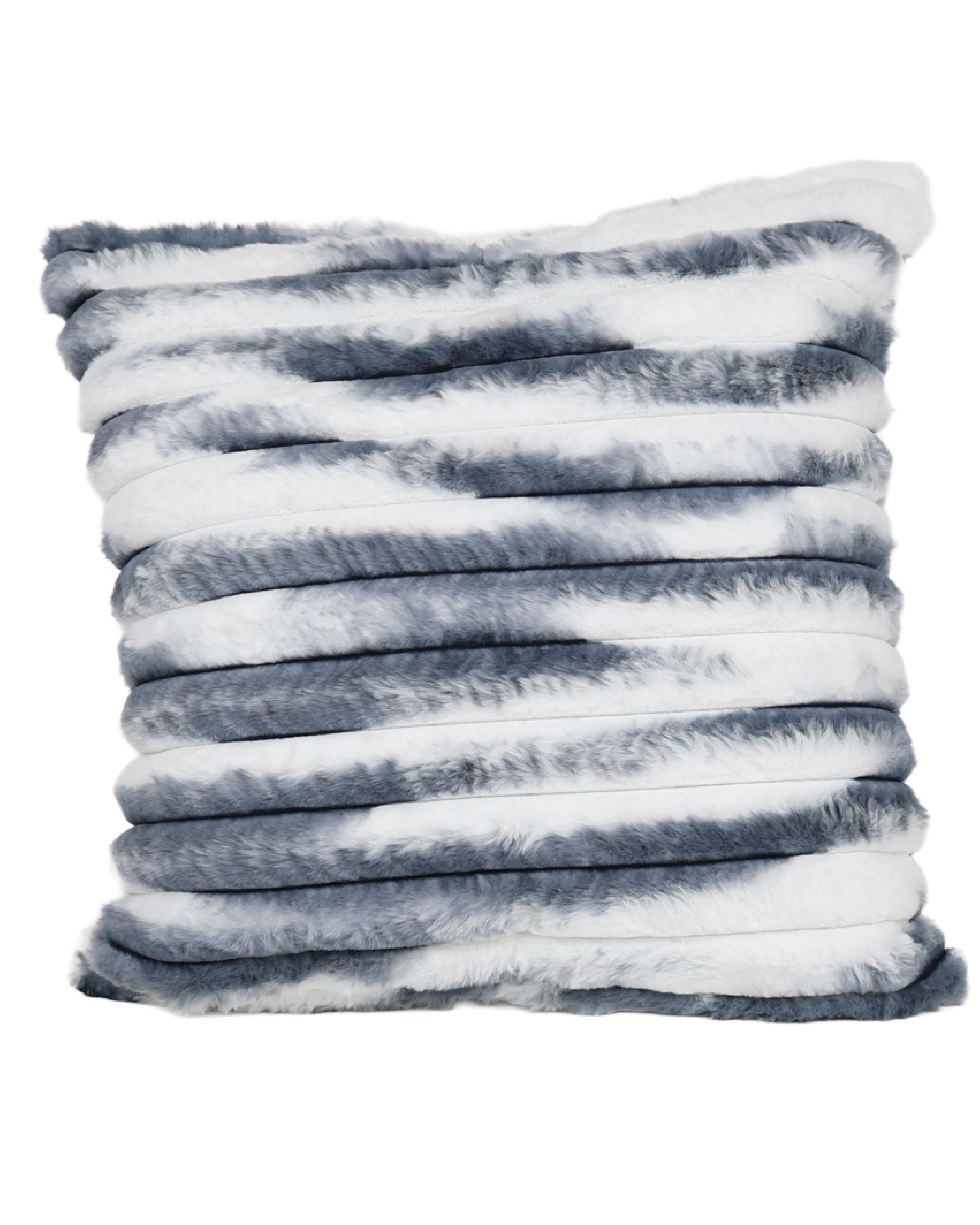 Grey Glacier Fur Scatter Cushion