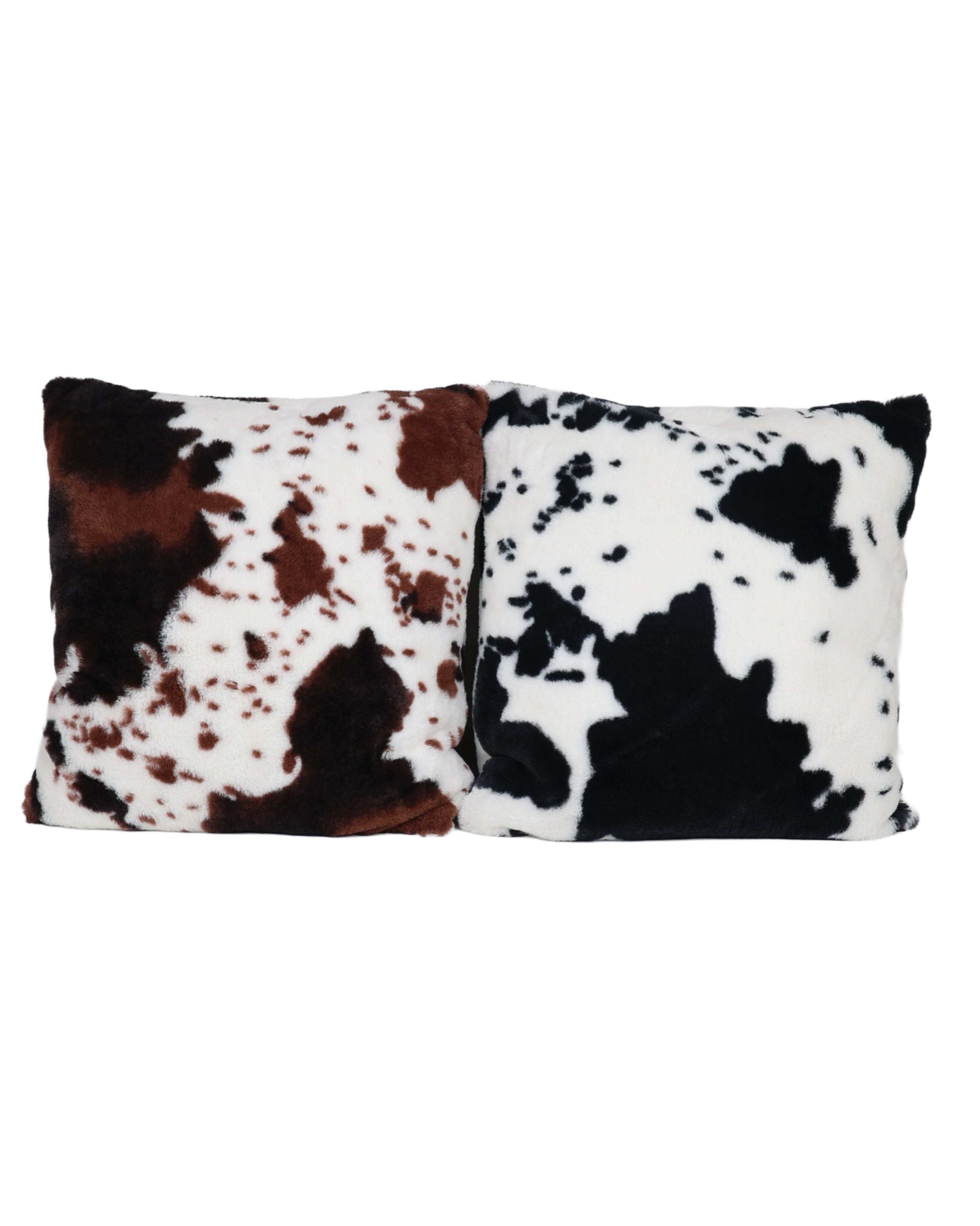 Brown Fluffy Animal Hide Printed Scatter Cushion