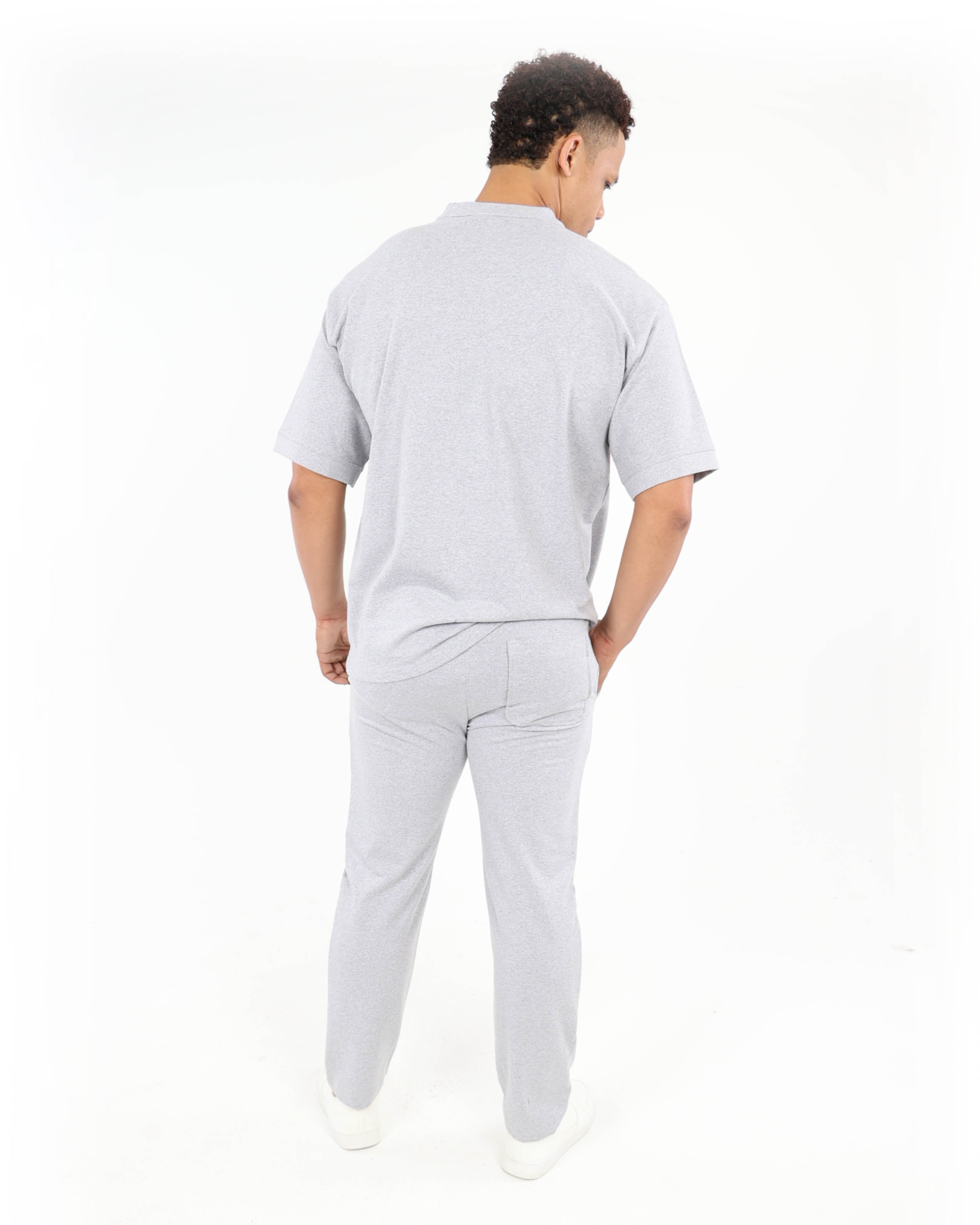Grey Pin Tuck Joggers