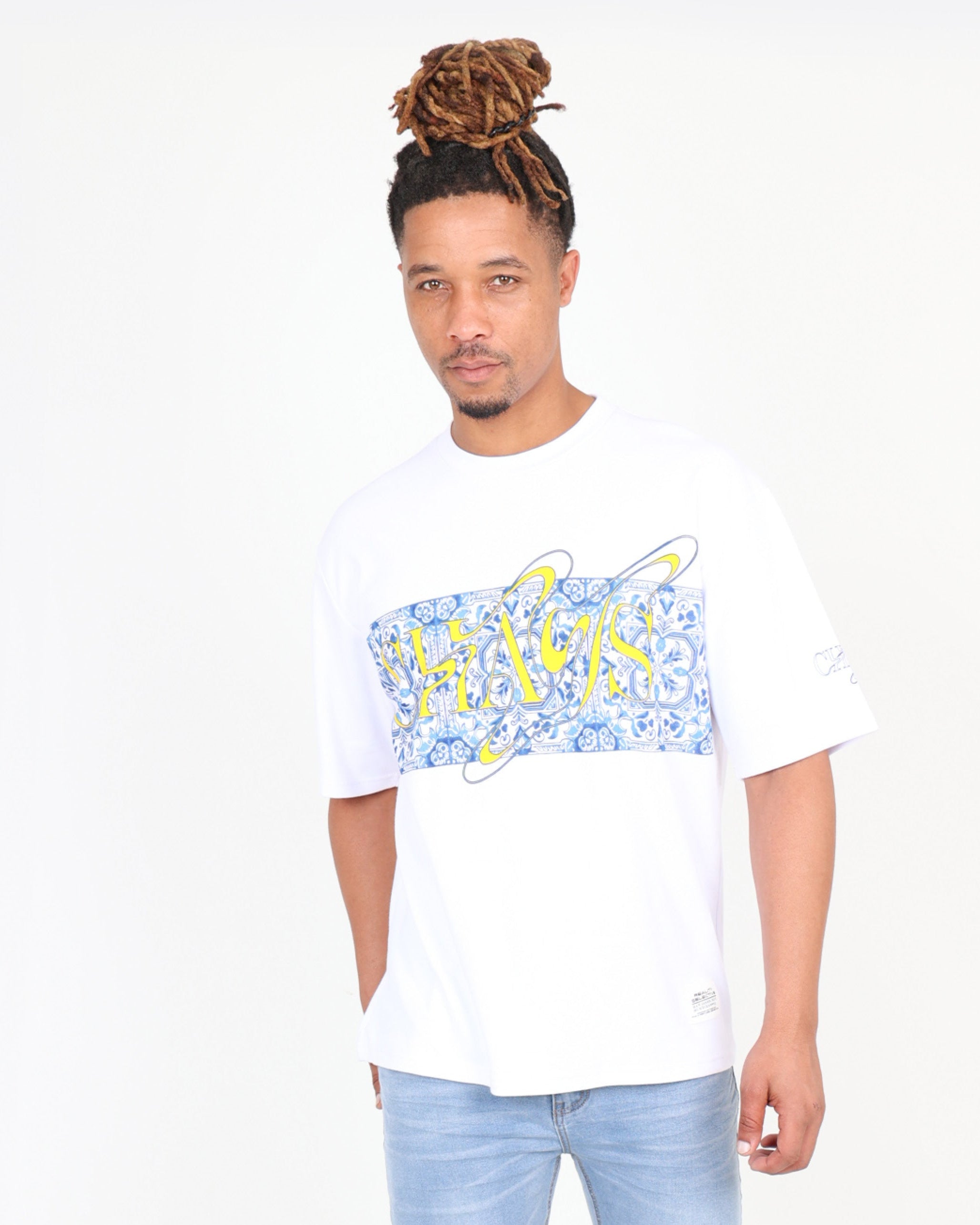 Short Sleeve Chaos Tile Graphic T-Shirt