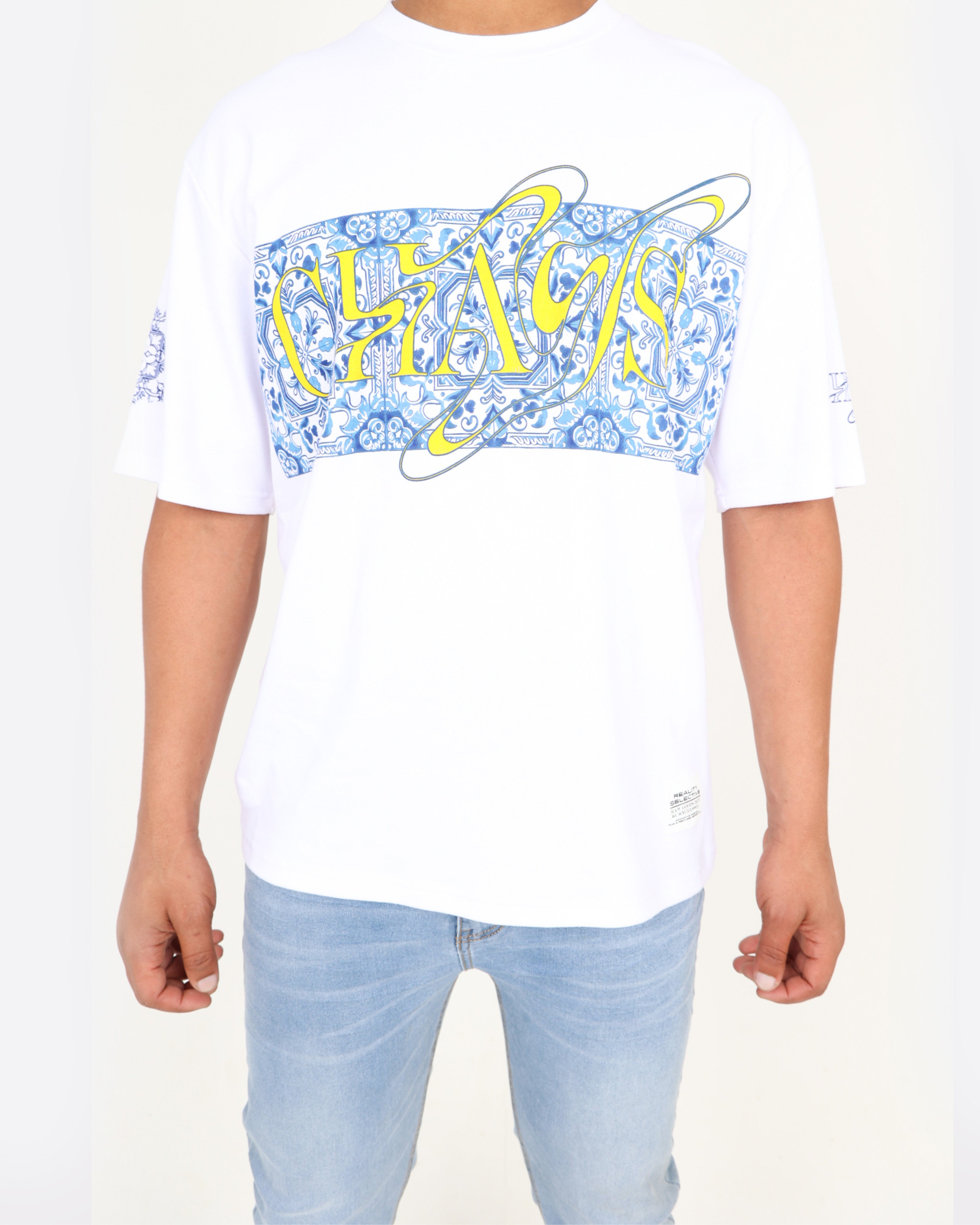 Short Sleeve Chaos Tile Graphic T-Shirt