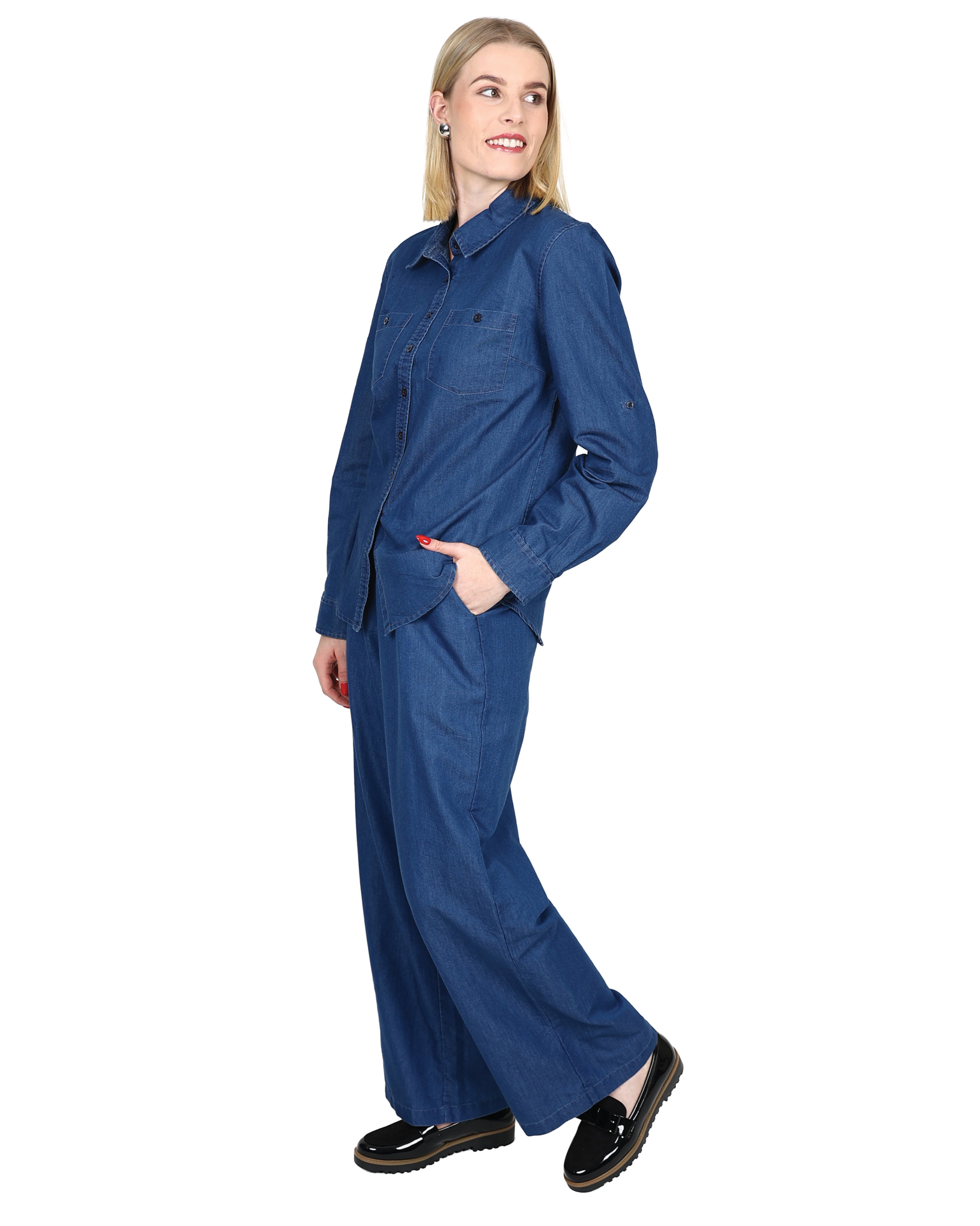 Elasticated Denim Pants