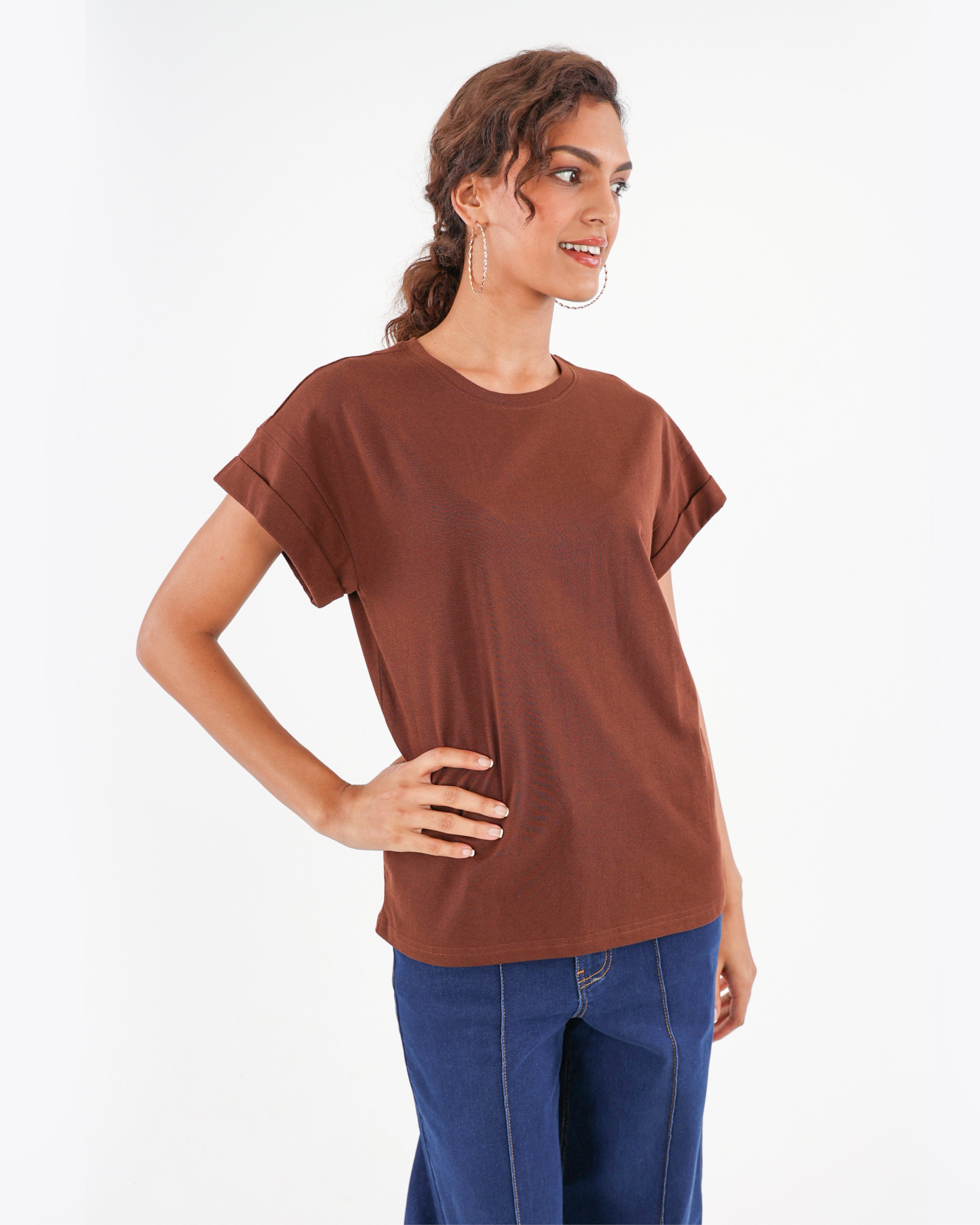 Chocolate Turn Back Short Sleeve T-Shirt