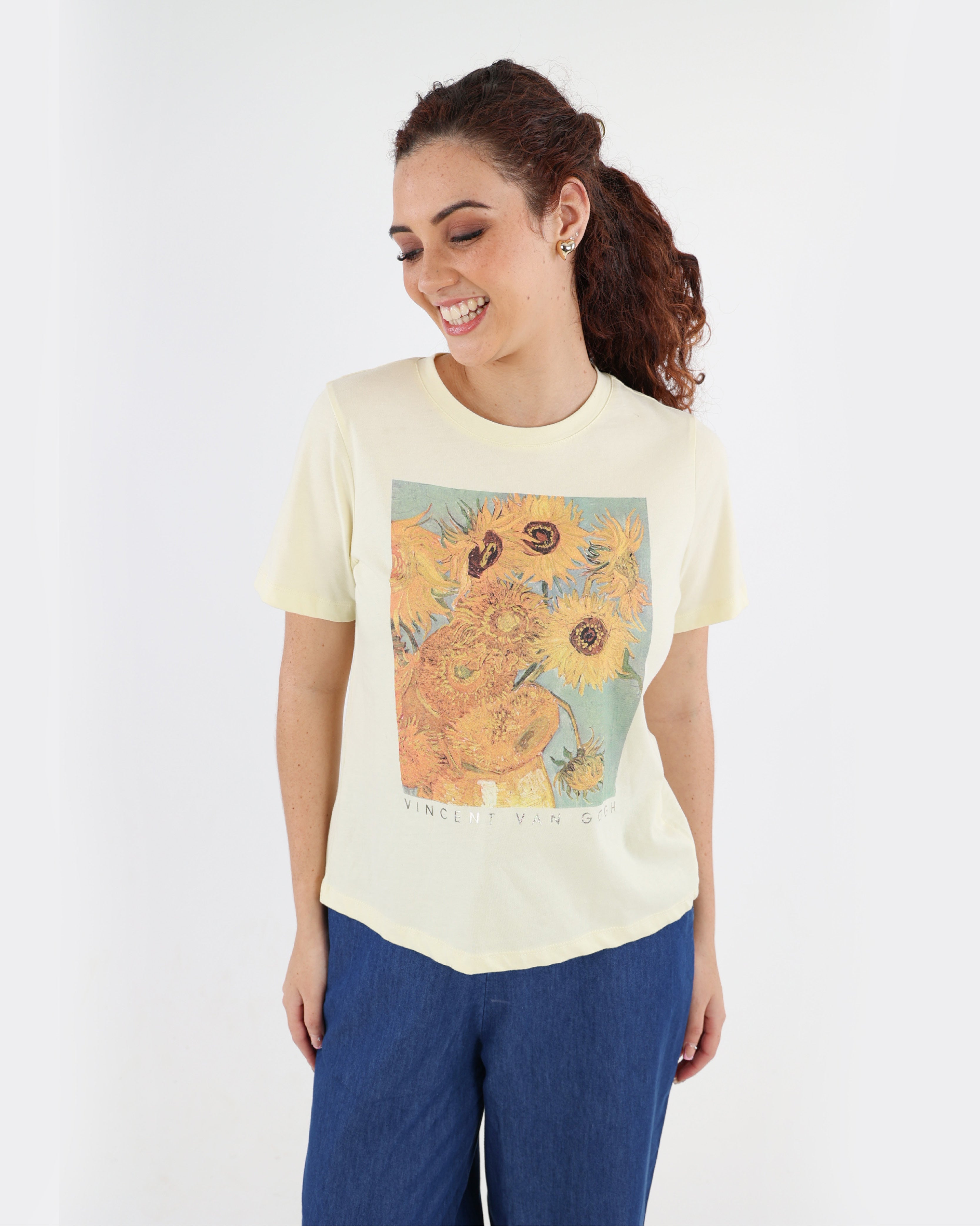Sunflower Graphic Print Short Sleeve T-Shirt