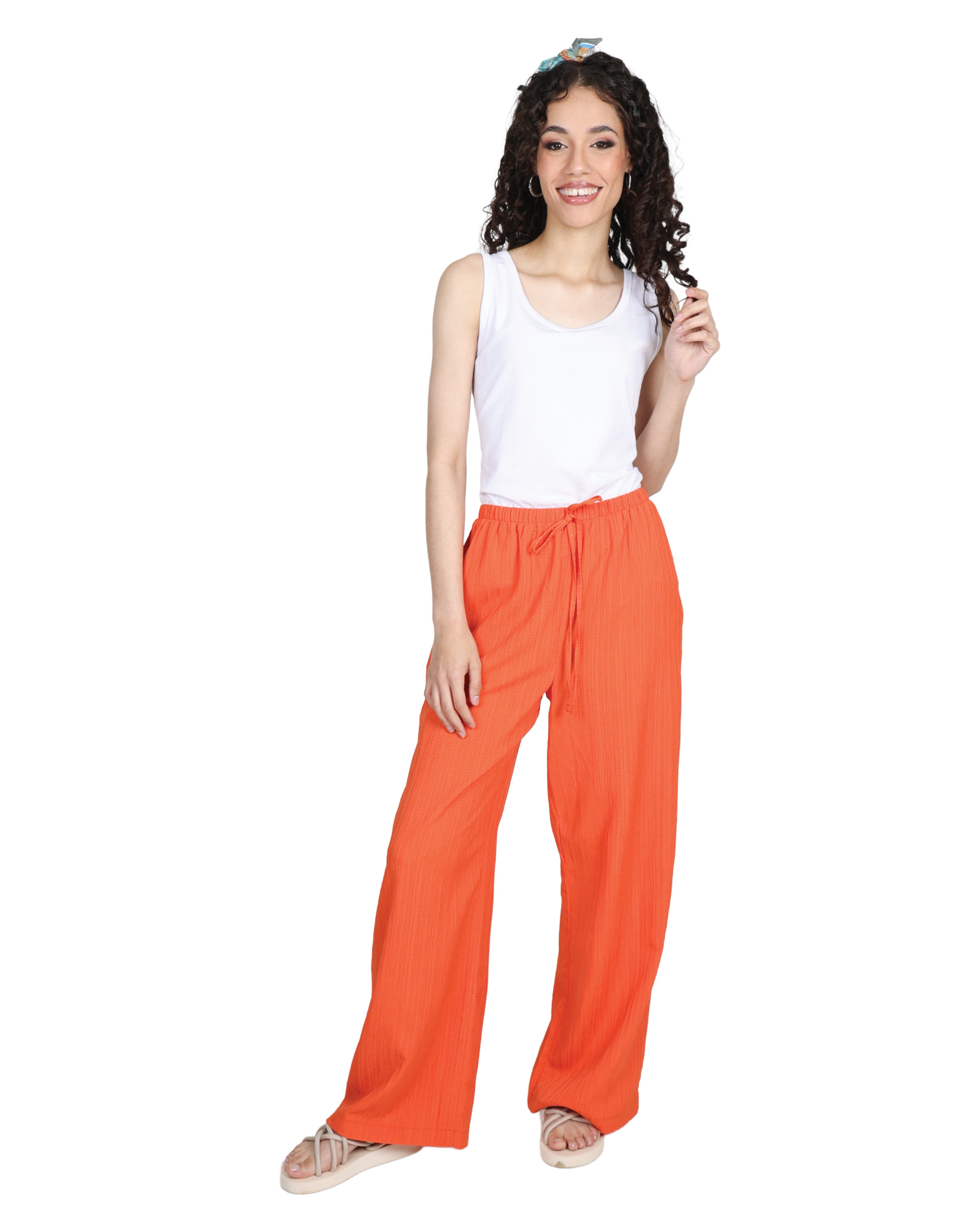Textured Elasticated Pants