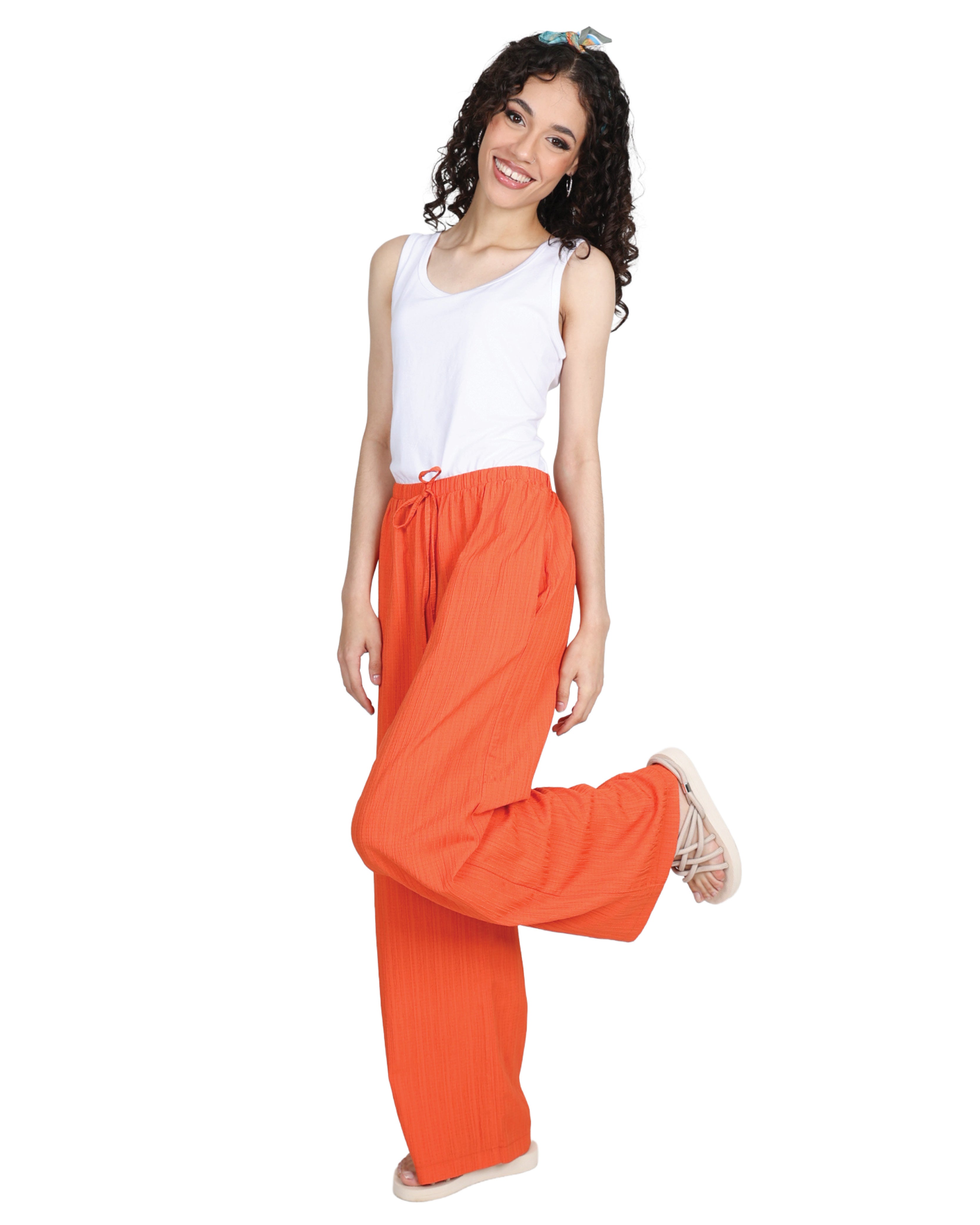 Textured Elasticated Pants