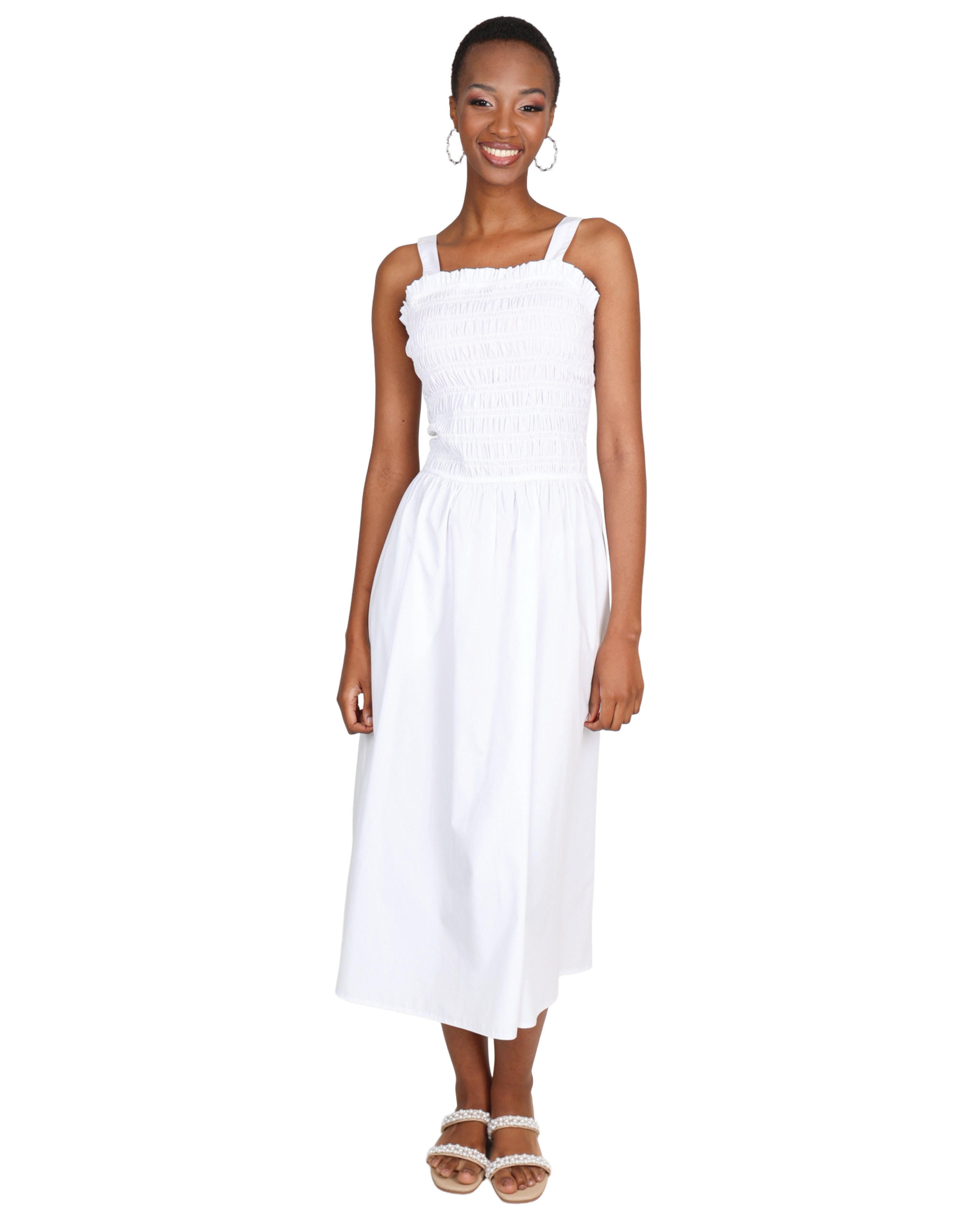 Bow Detail Ruched Maxi Dress