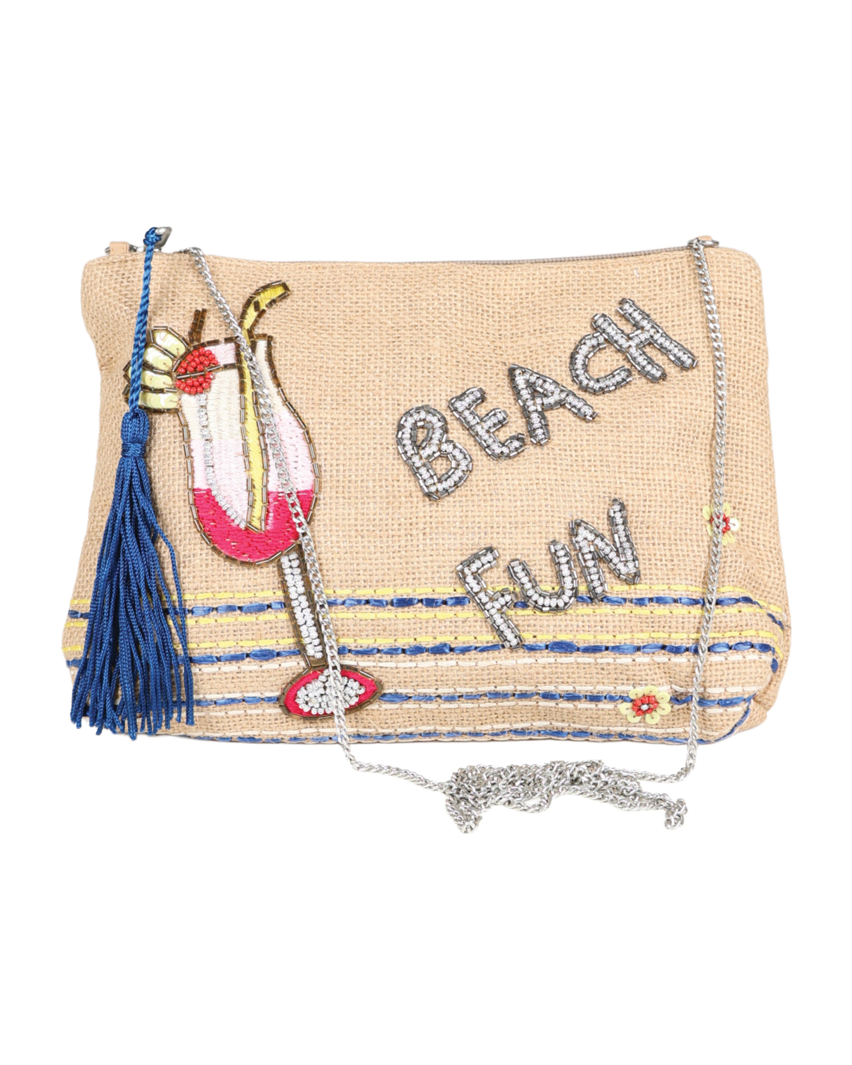 Sequin Beach Fun Embellished Sling Bag