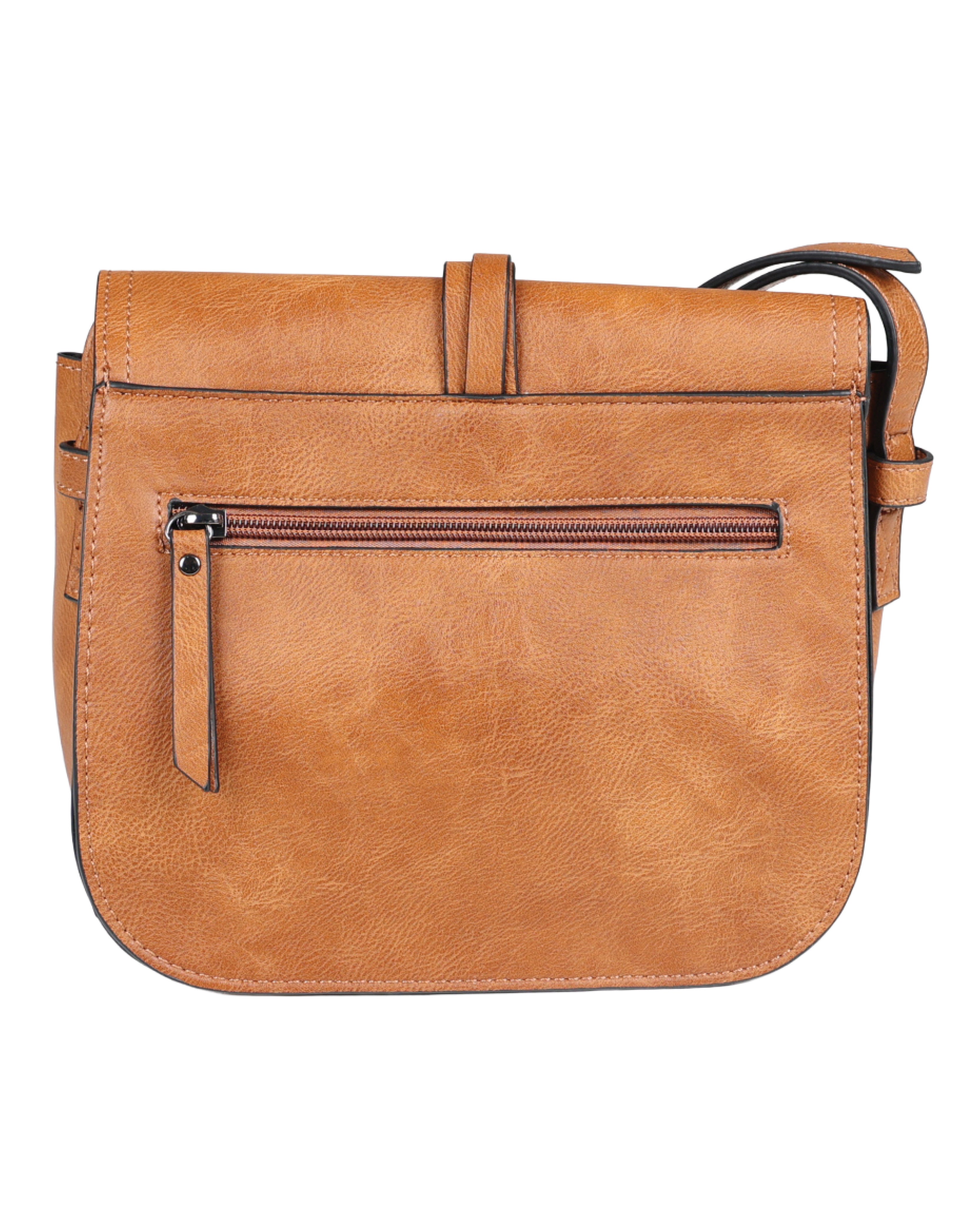 Tan Crossbody Satchel