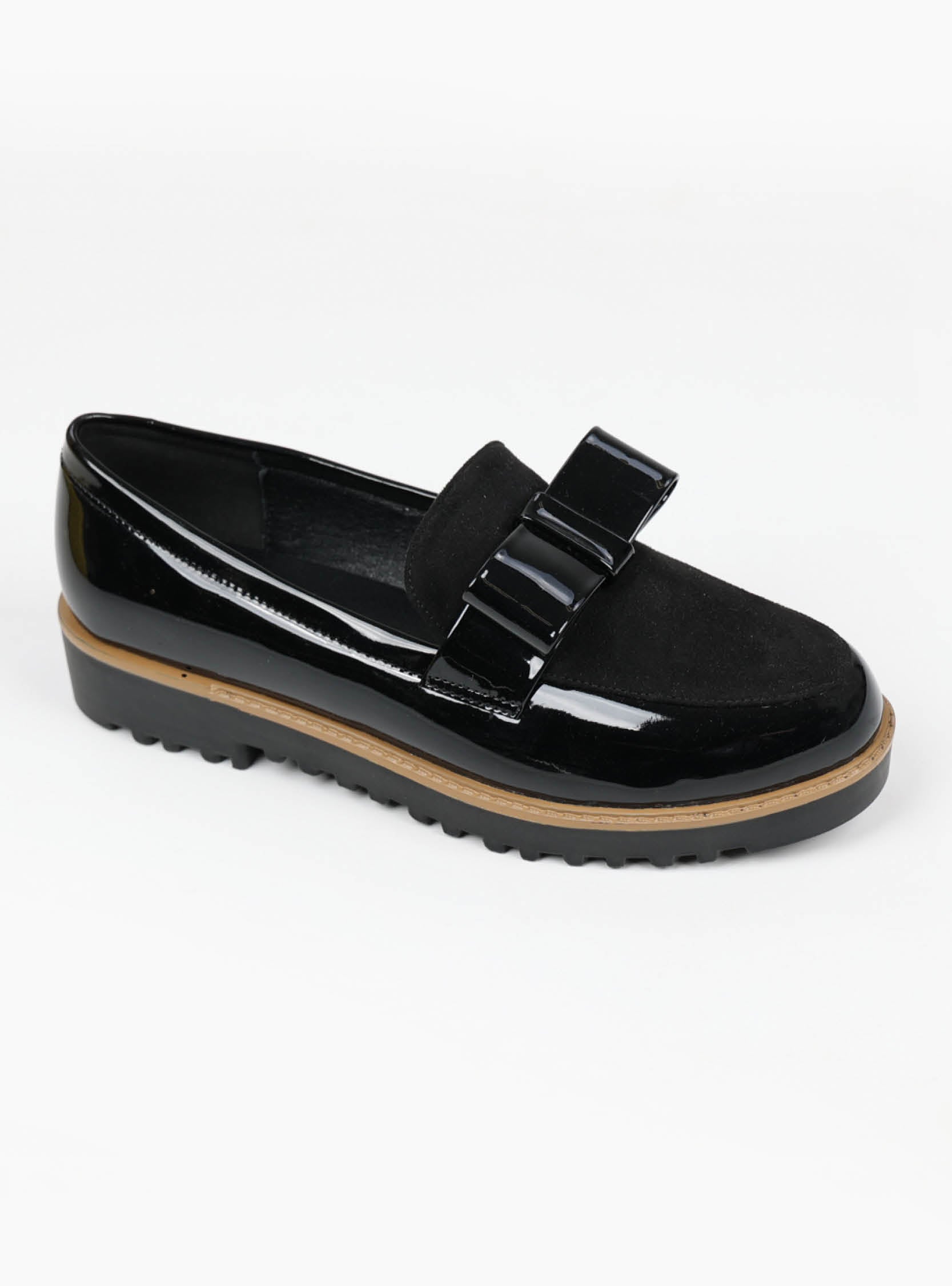 Patent Bow Detail Boyfriend