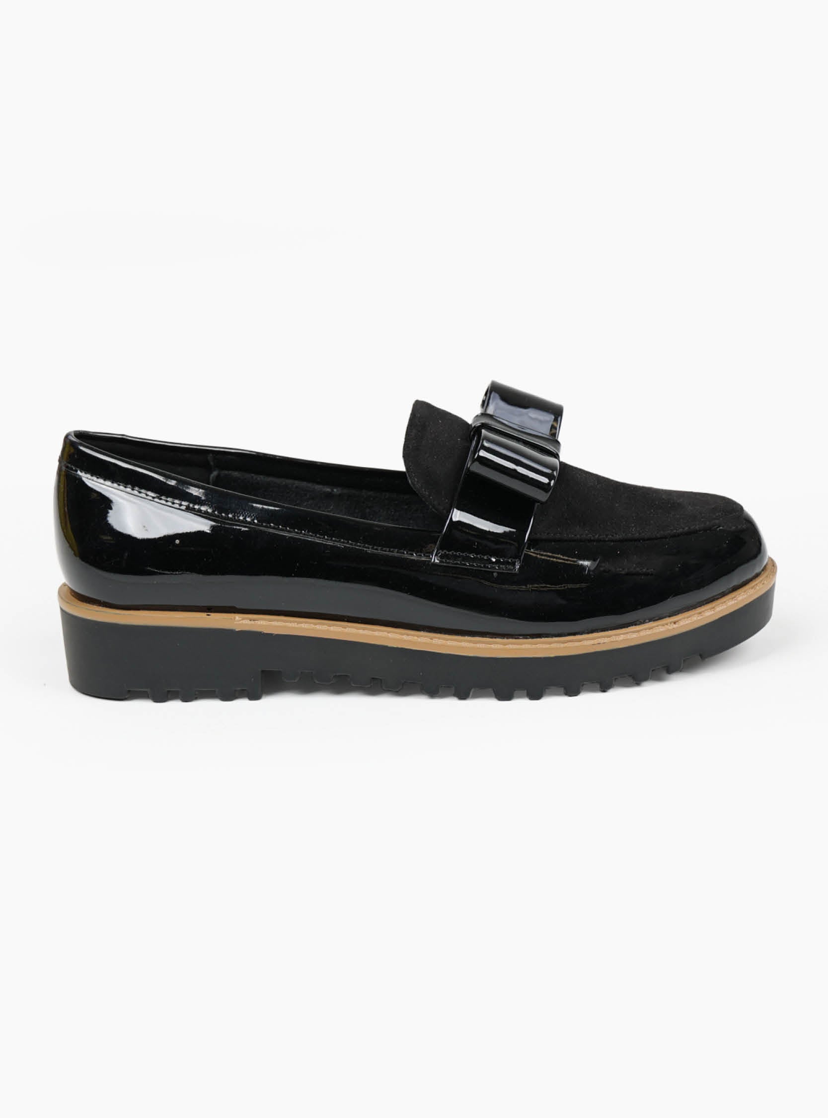 Patent Bow Detail Boyfriend