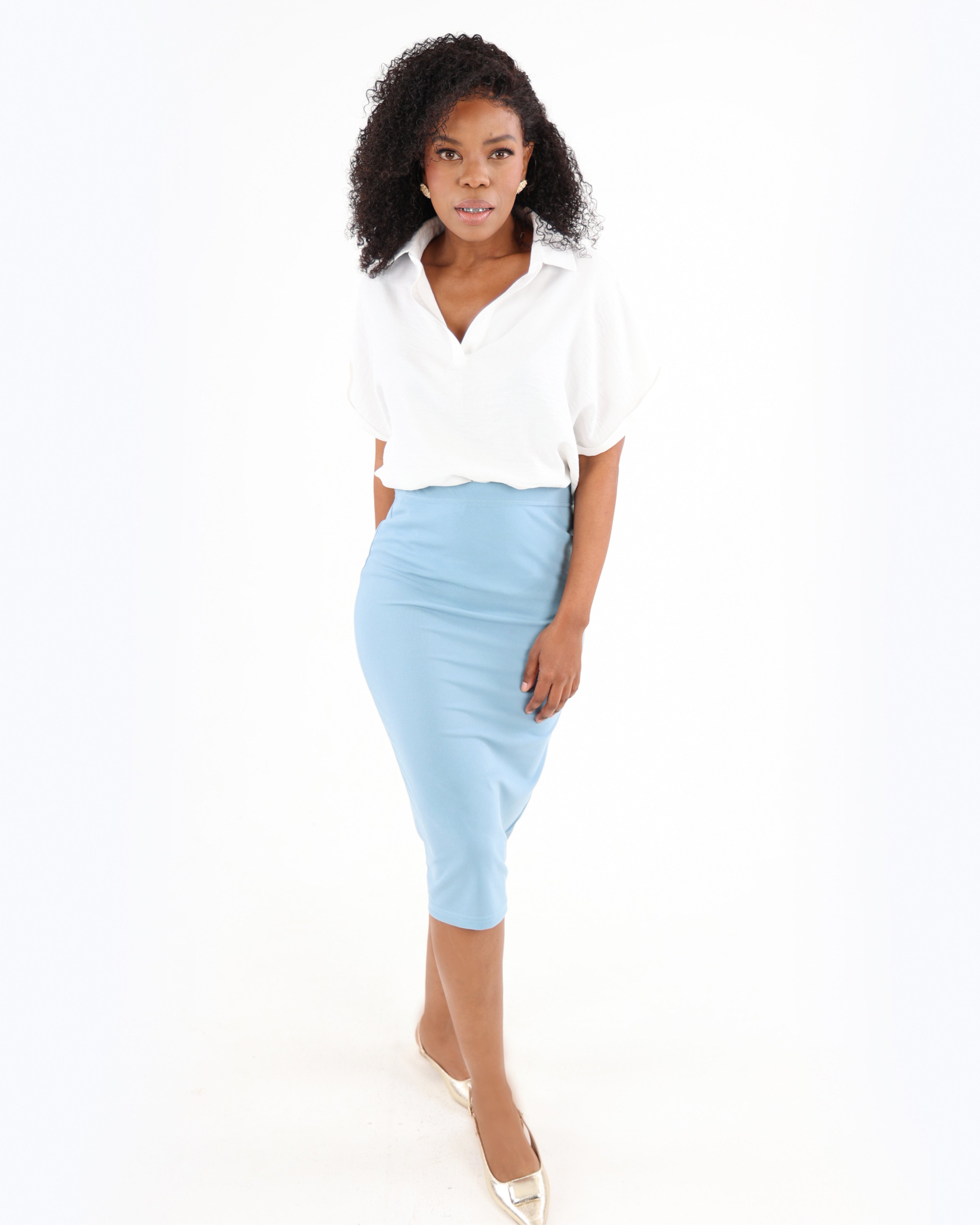 Blue/Stone Two Pack Pencil Skirt