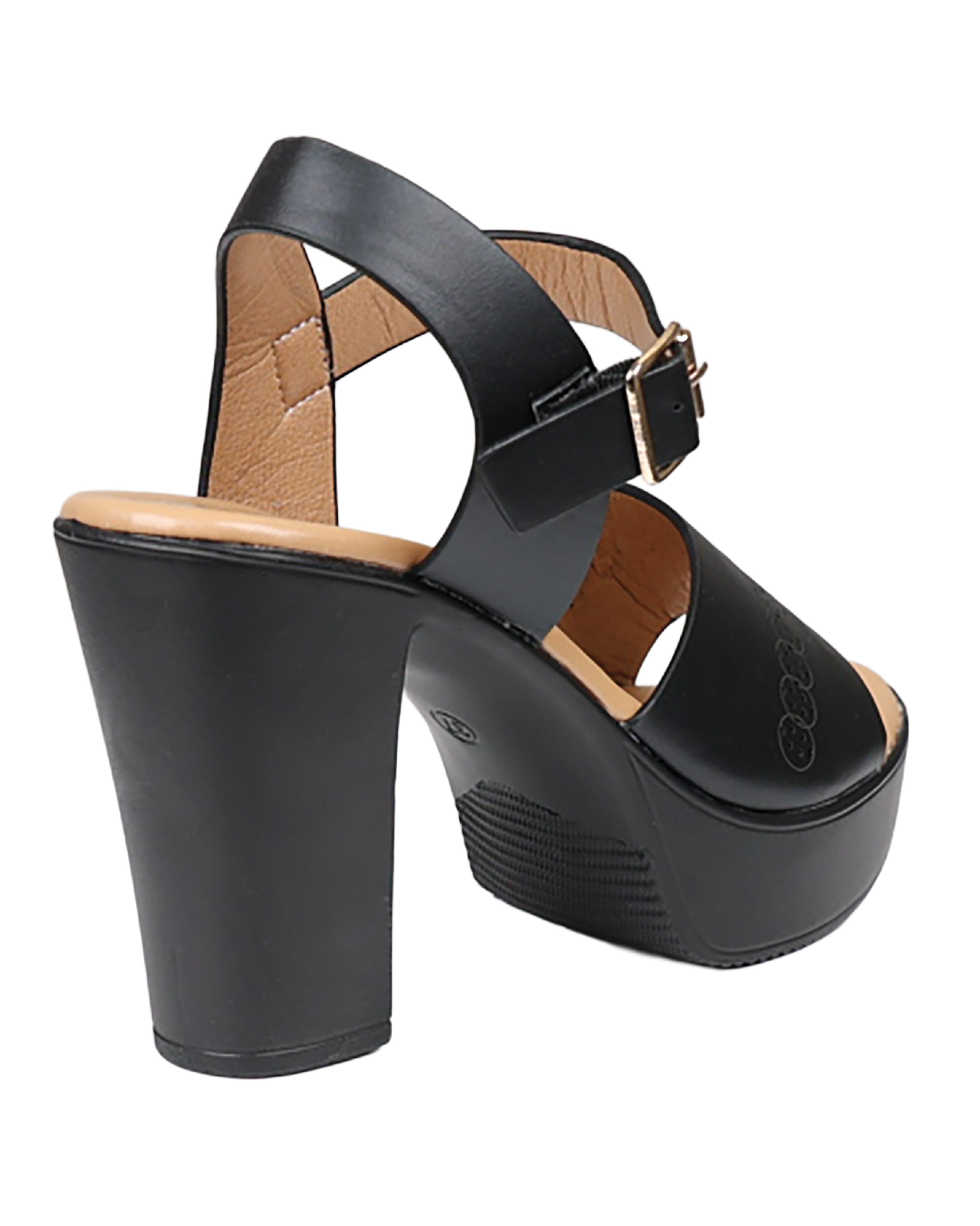 Laser Cut Platform Block Heel