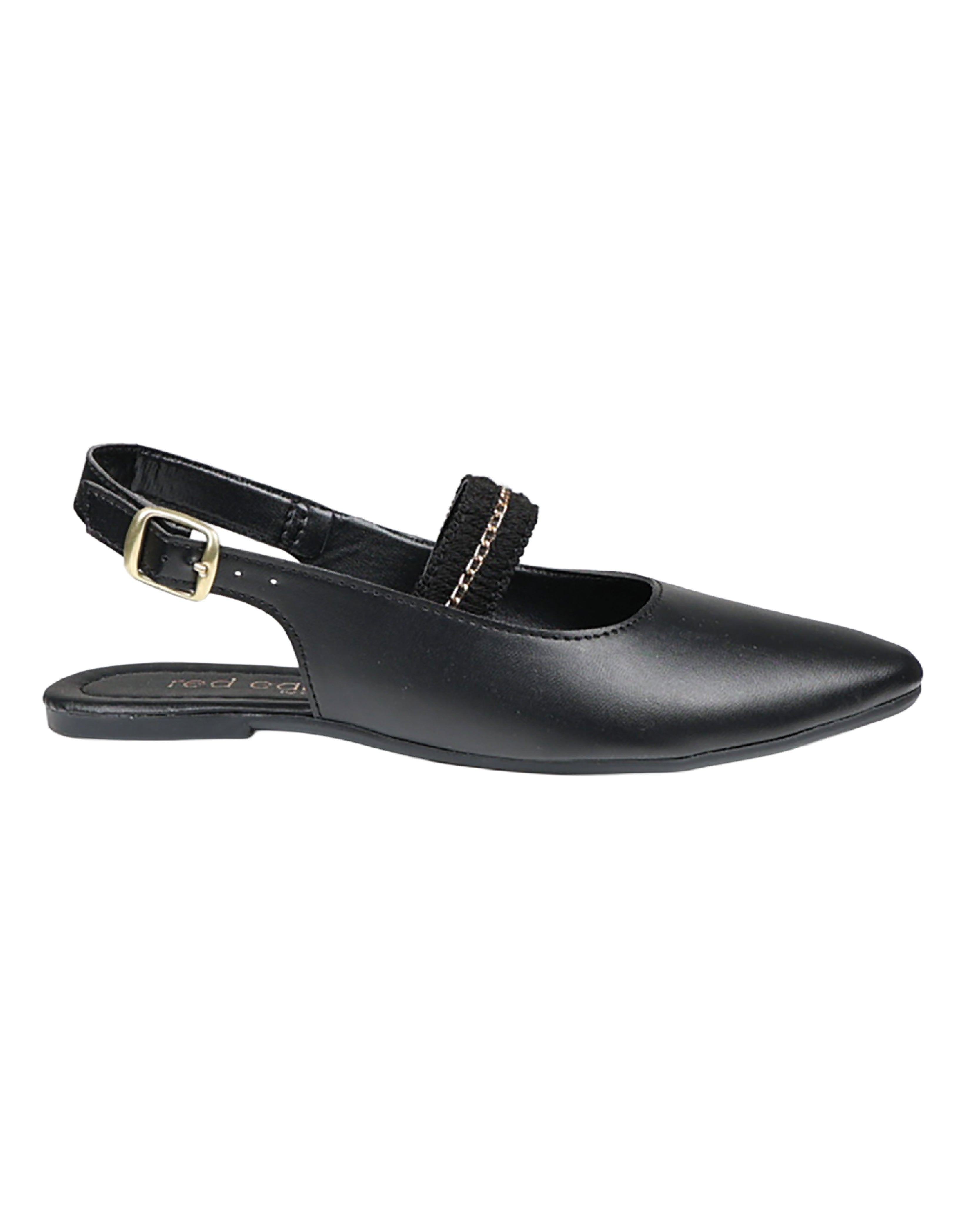 Black Chain Detail Slingback Pump