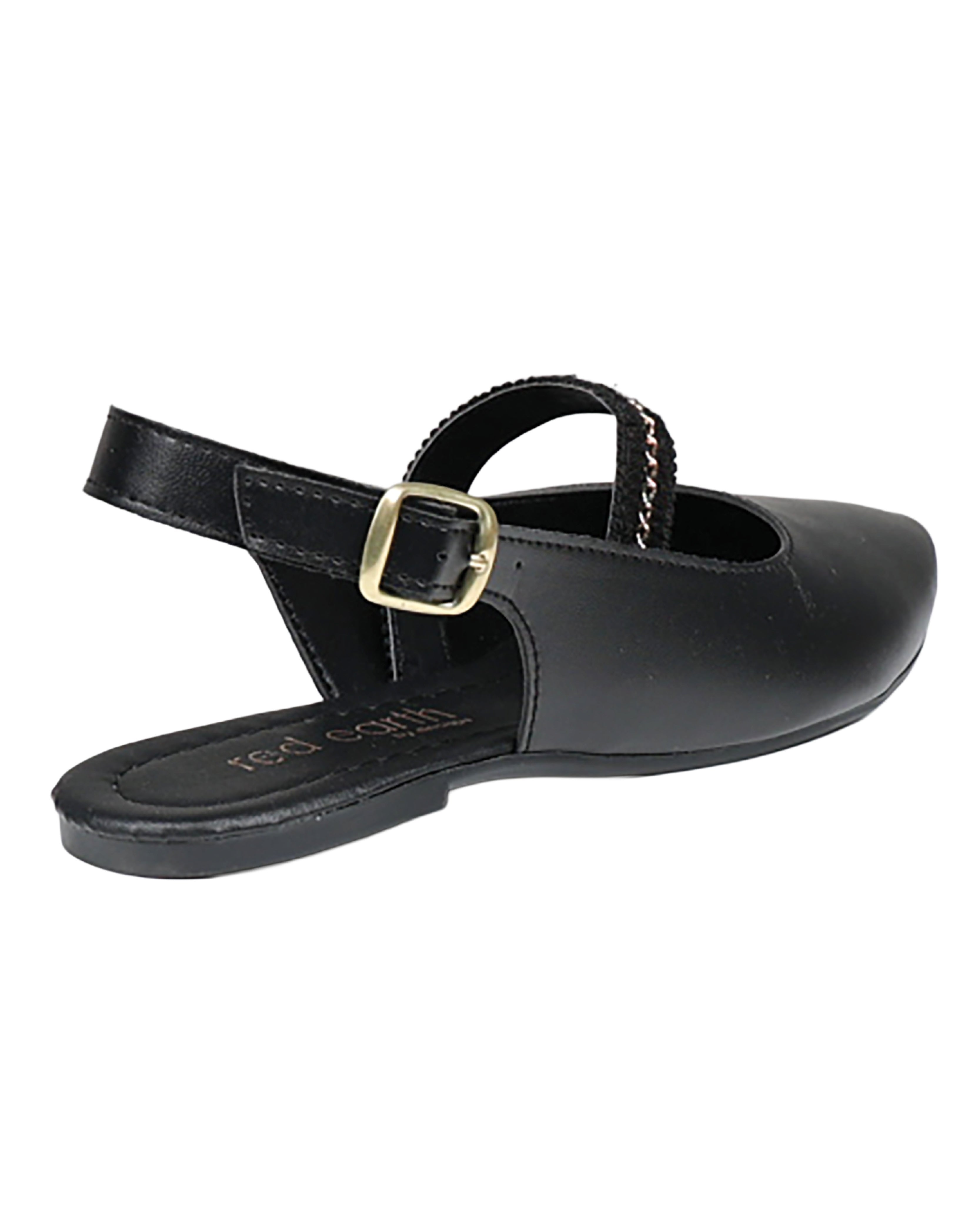 Black Chain Detail Slingback Pump