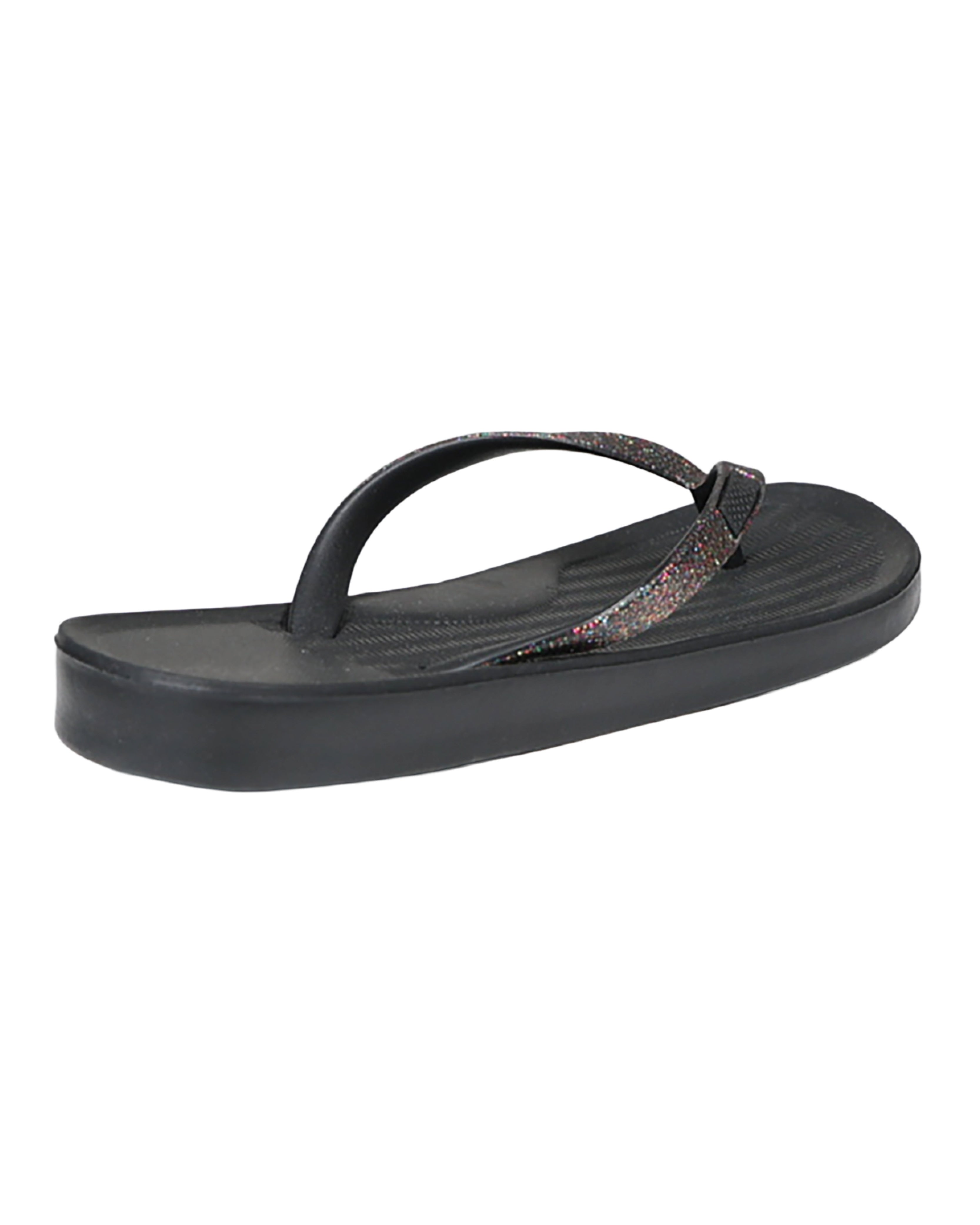 Black Glitter Detail Flip Flop